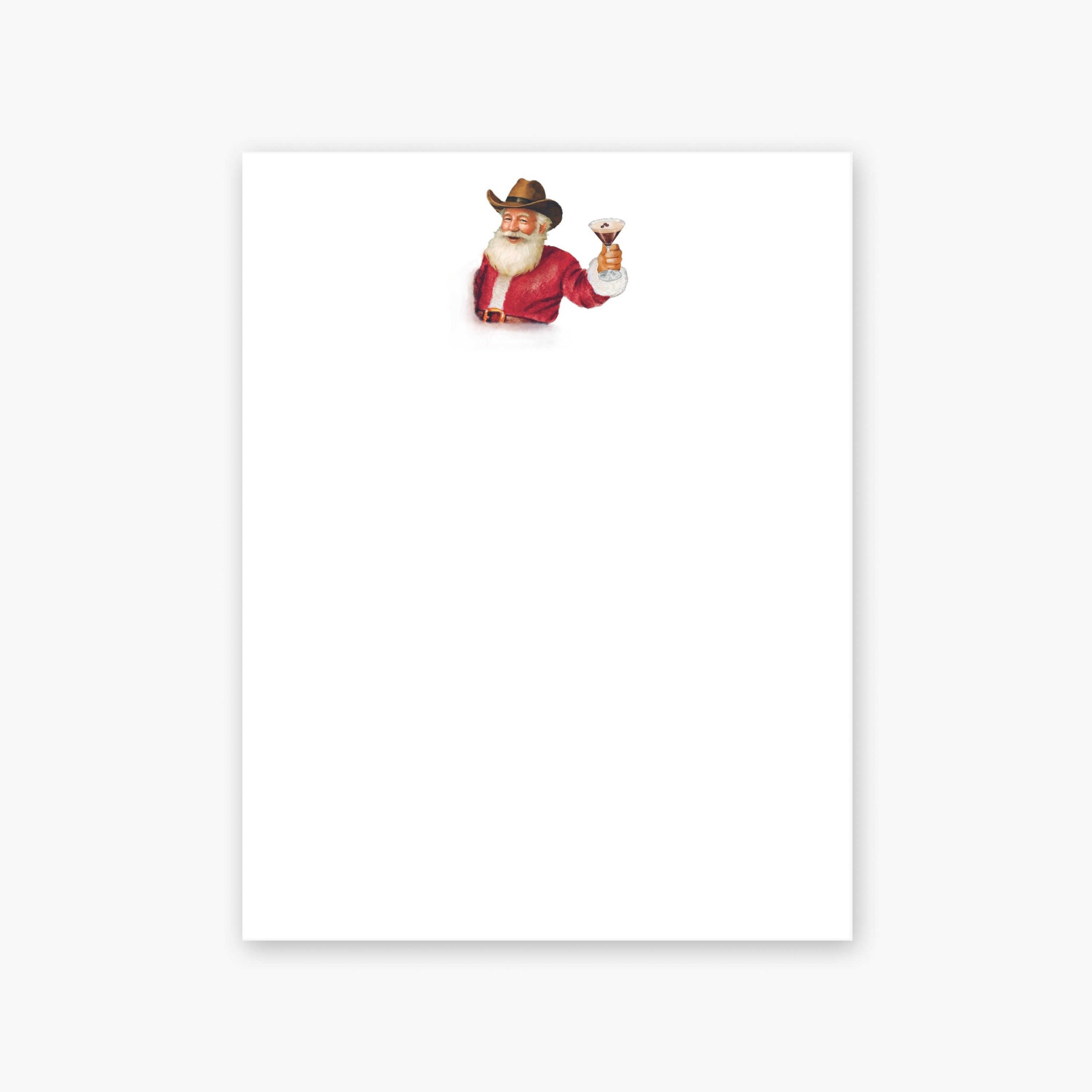 Santa with Espresso Martini Icon Notepad