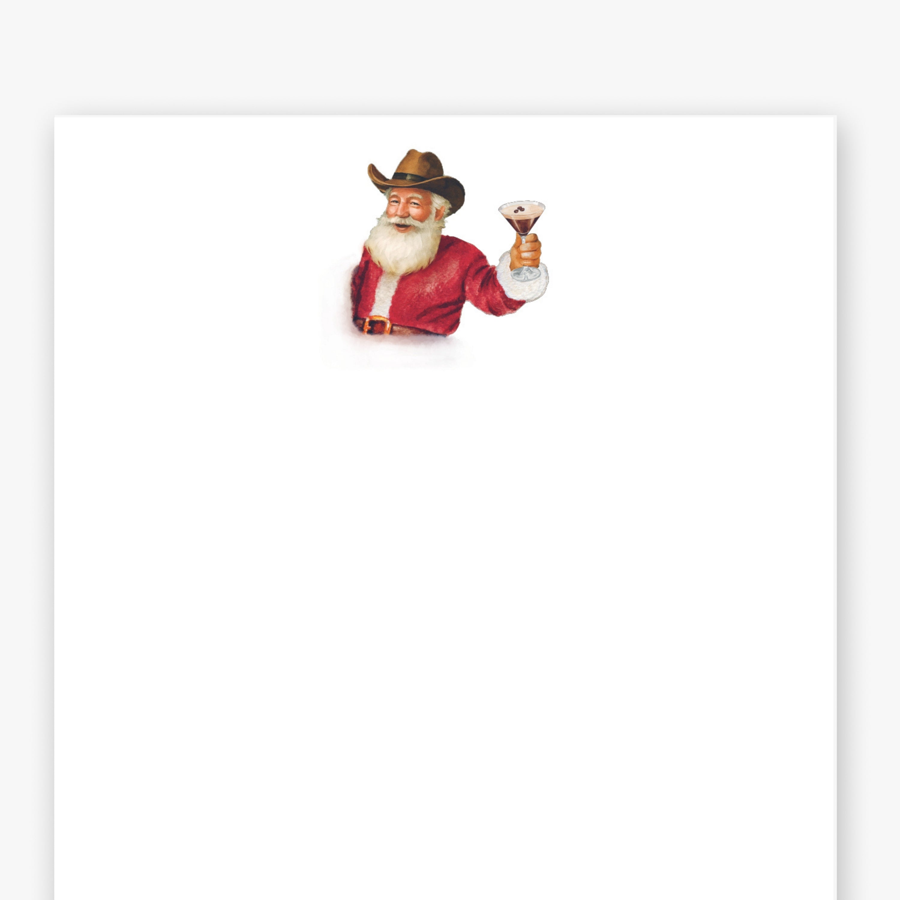 Santa with Espresso Martini Icon Notepad