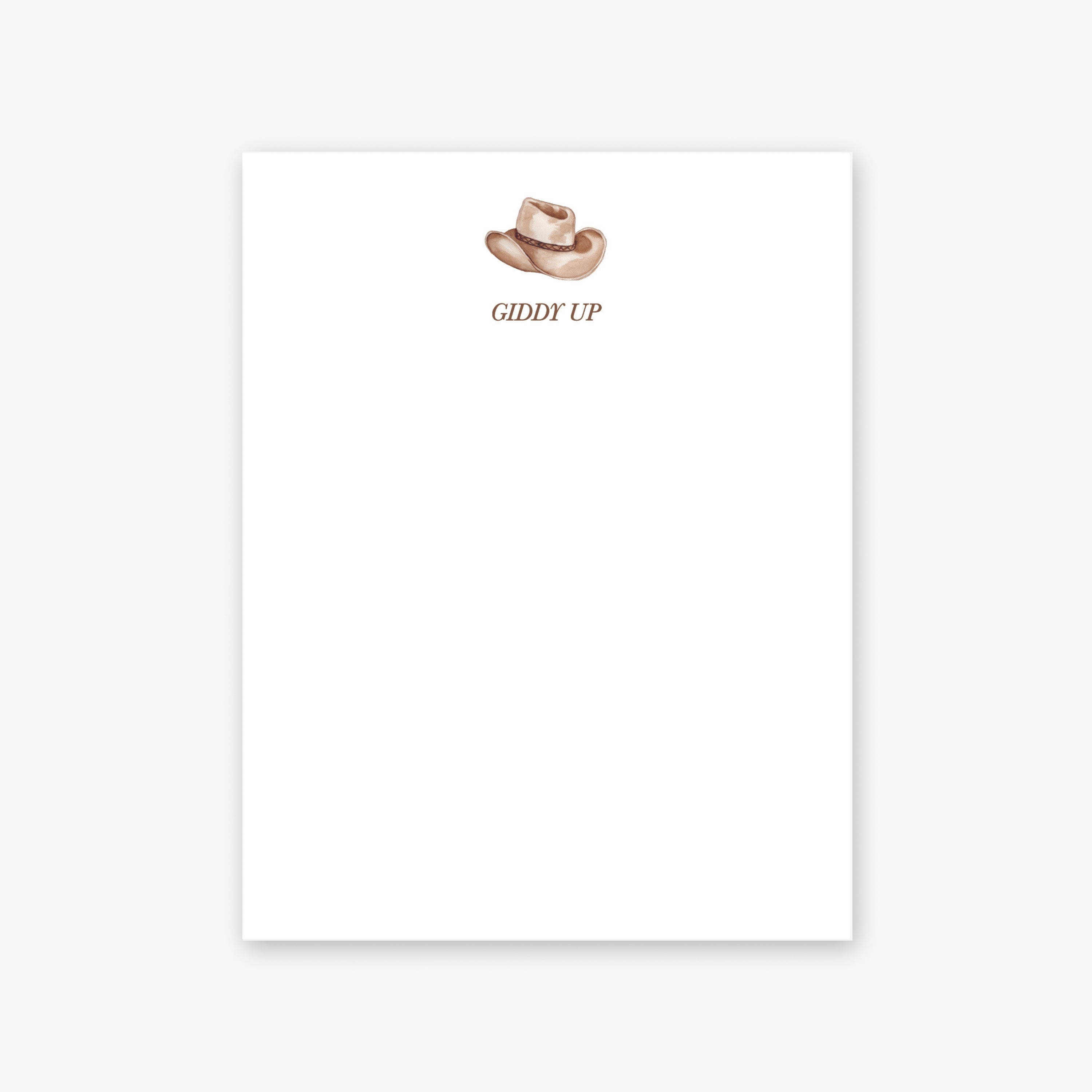 "Giddy Up" Icon Notepad