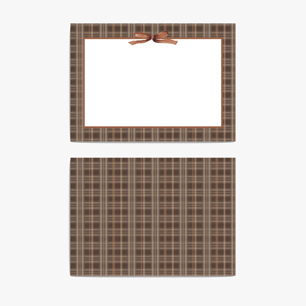 Brown Plaid Notelets