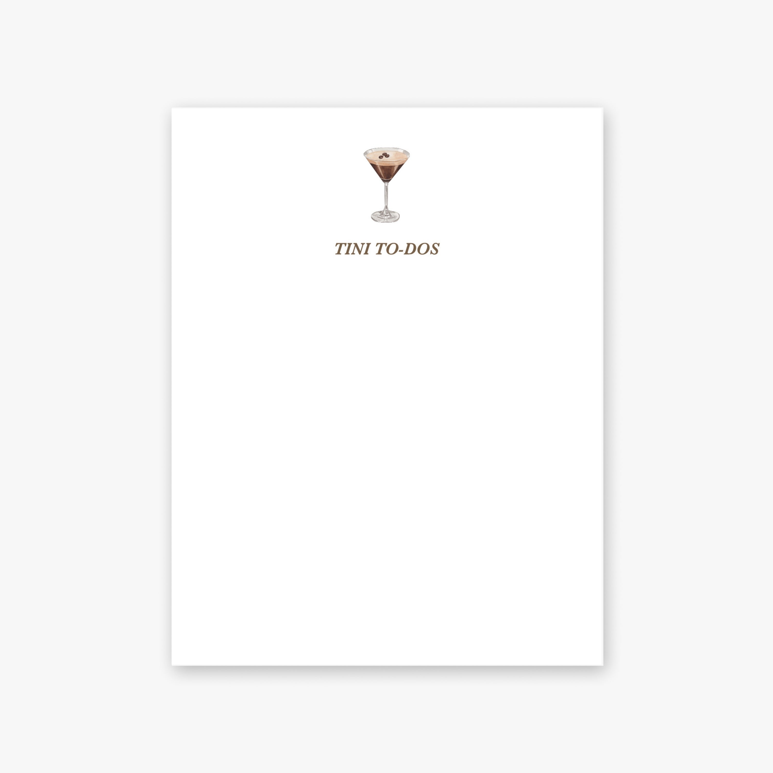 Espresso Tini To-Dos Icon Notepad