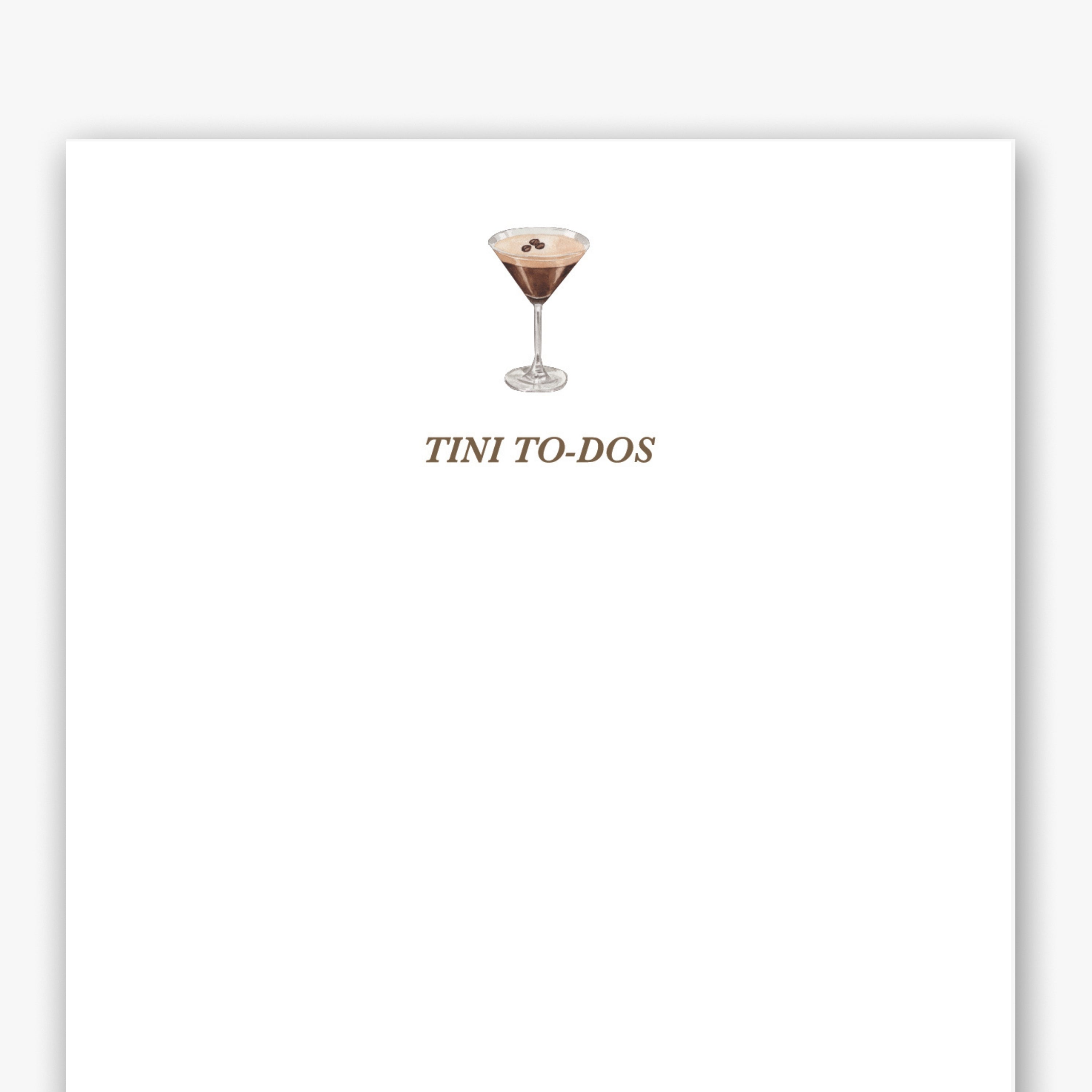 Espresso Tini To-Dos Icon Notepad