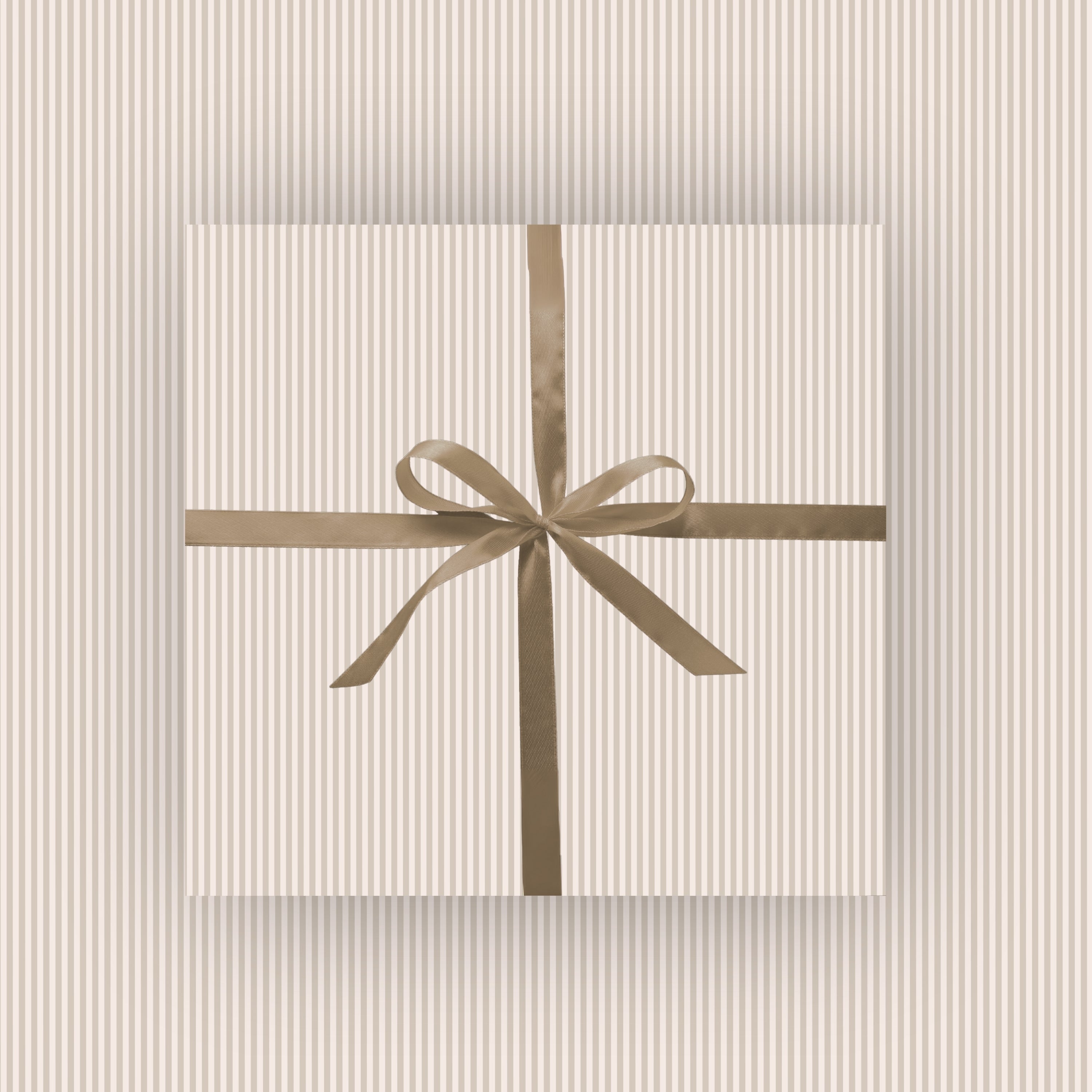 Tan Pinstripe Wrapping Paper