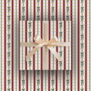 Plaid Bow Wrapping Paper