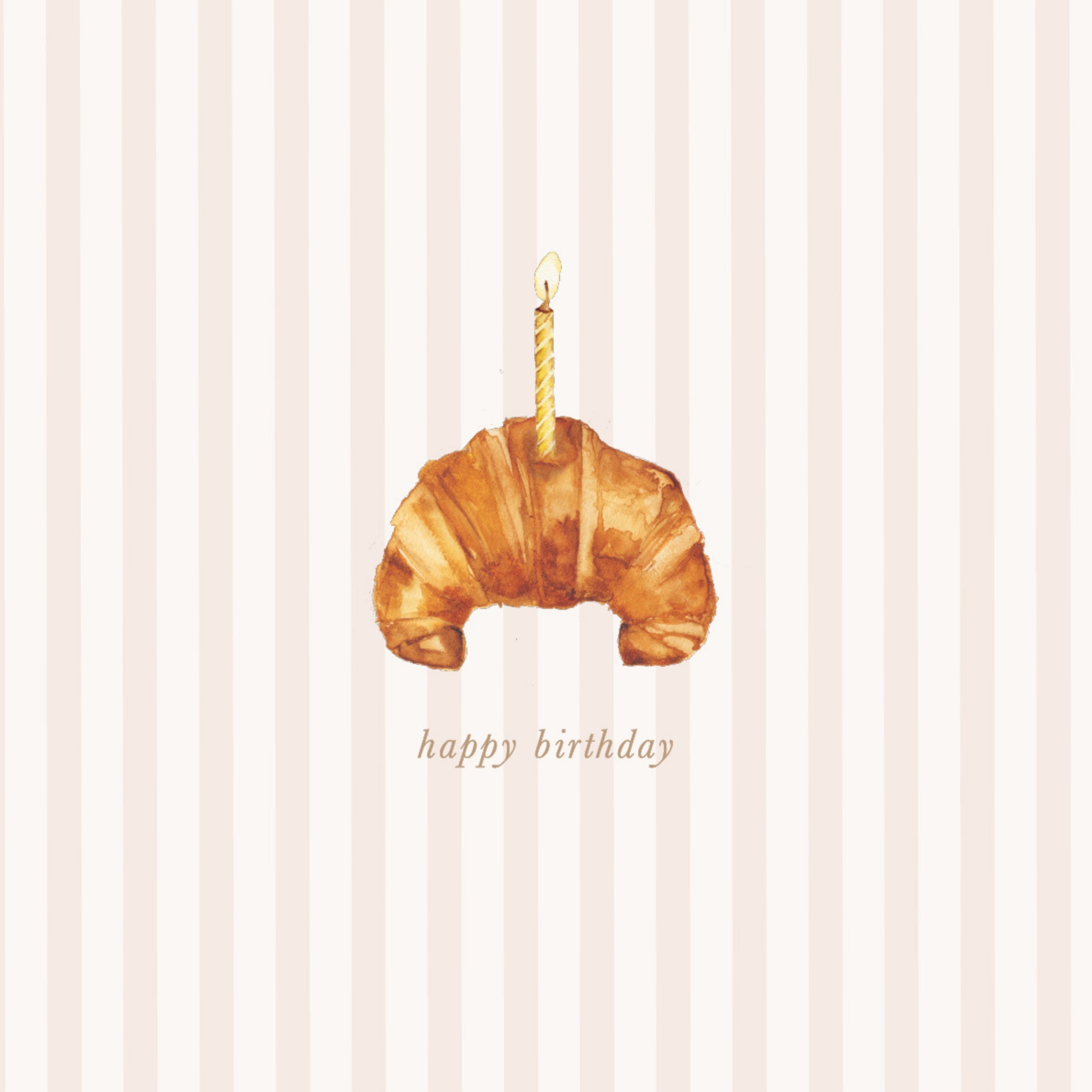 "Happy Birthday" Croissant Greeting Card
