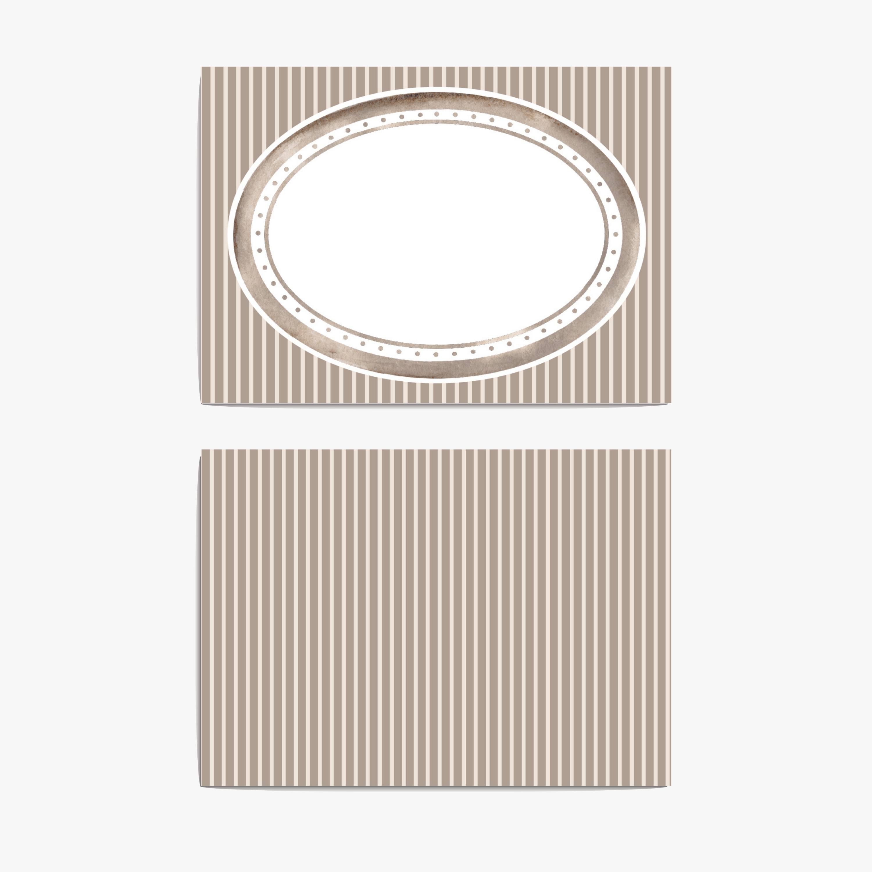 Tan Oval Notelets