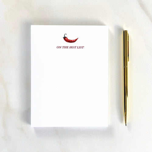 "On The Hot List" Icon Notepad