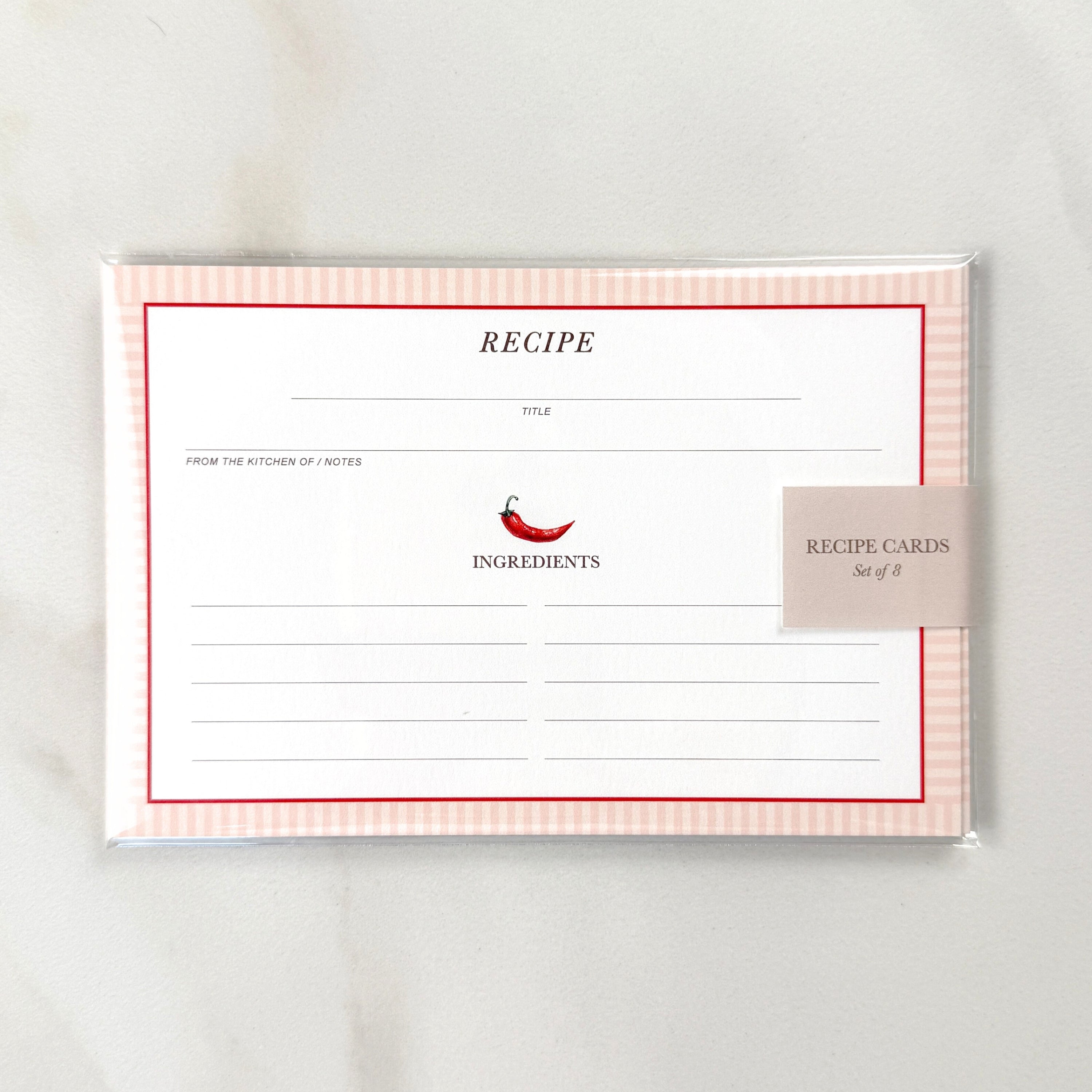 Chili Pepper Recipe Cards