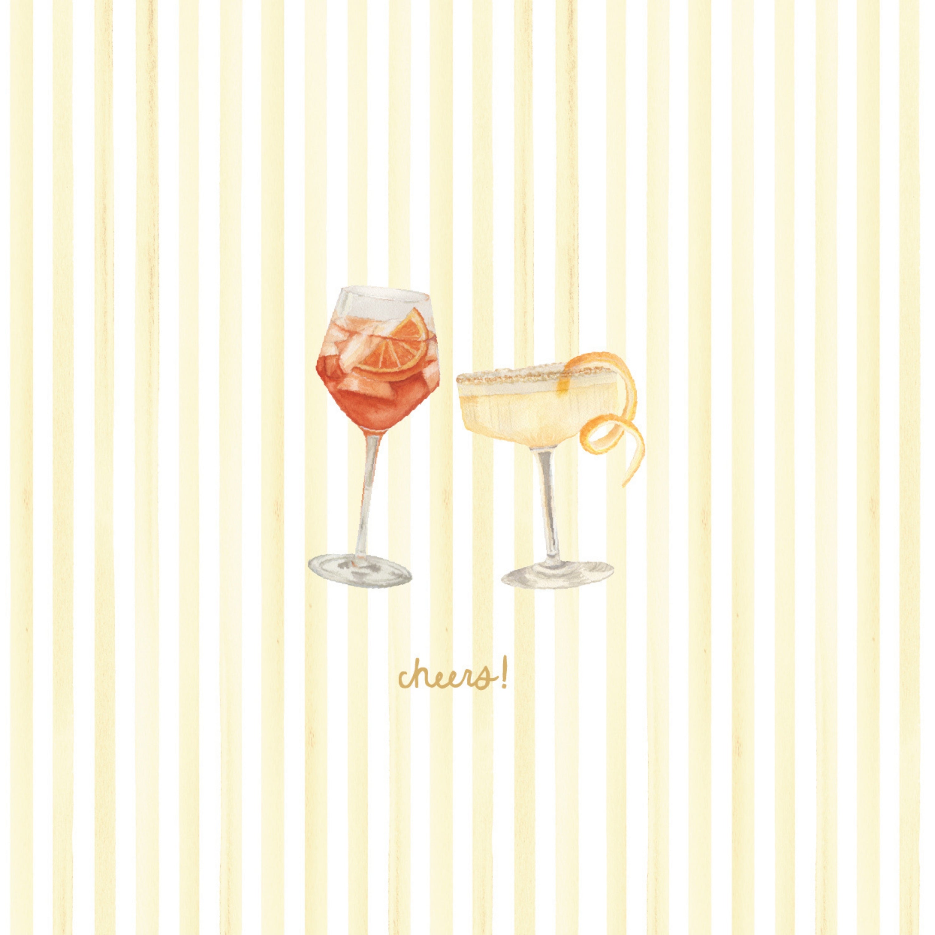 "Cheers" Spritz Greeting Card