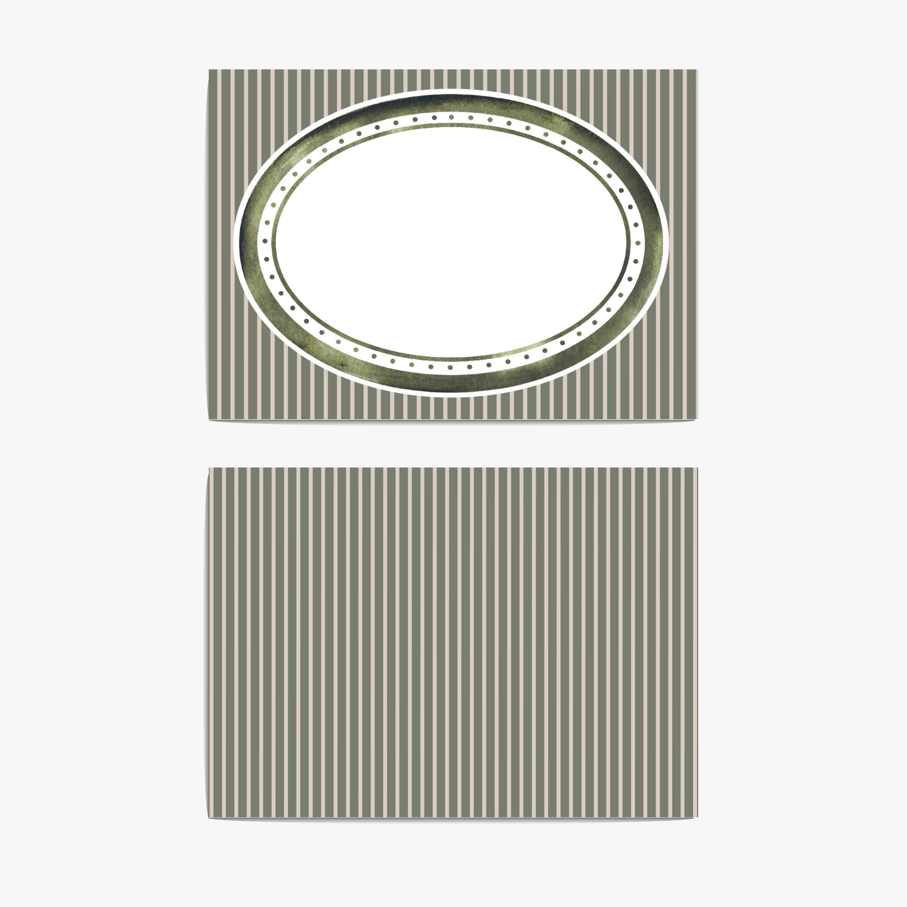 Green Oval Notelets