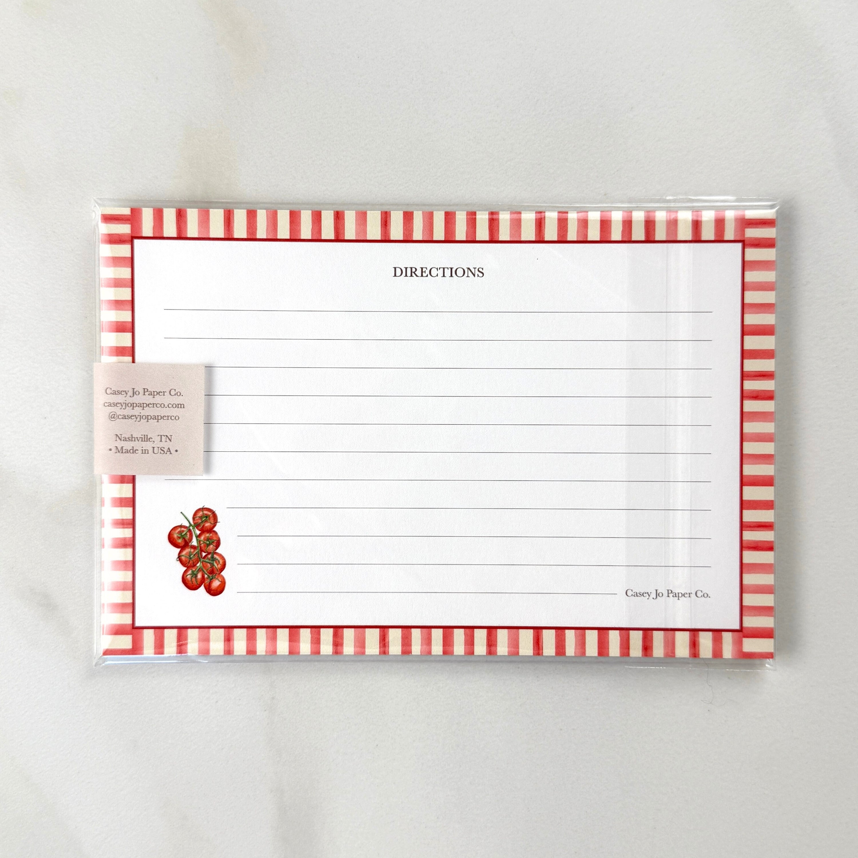 Tomato Recipe Cards