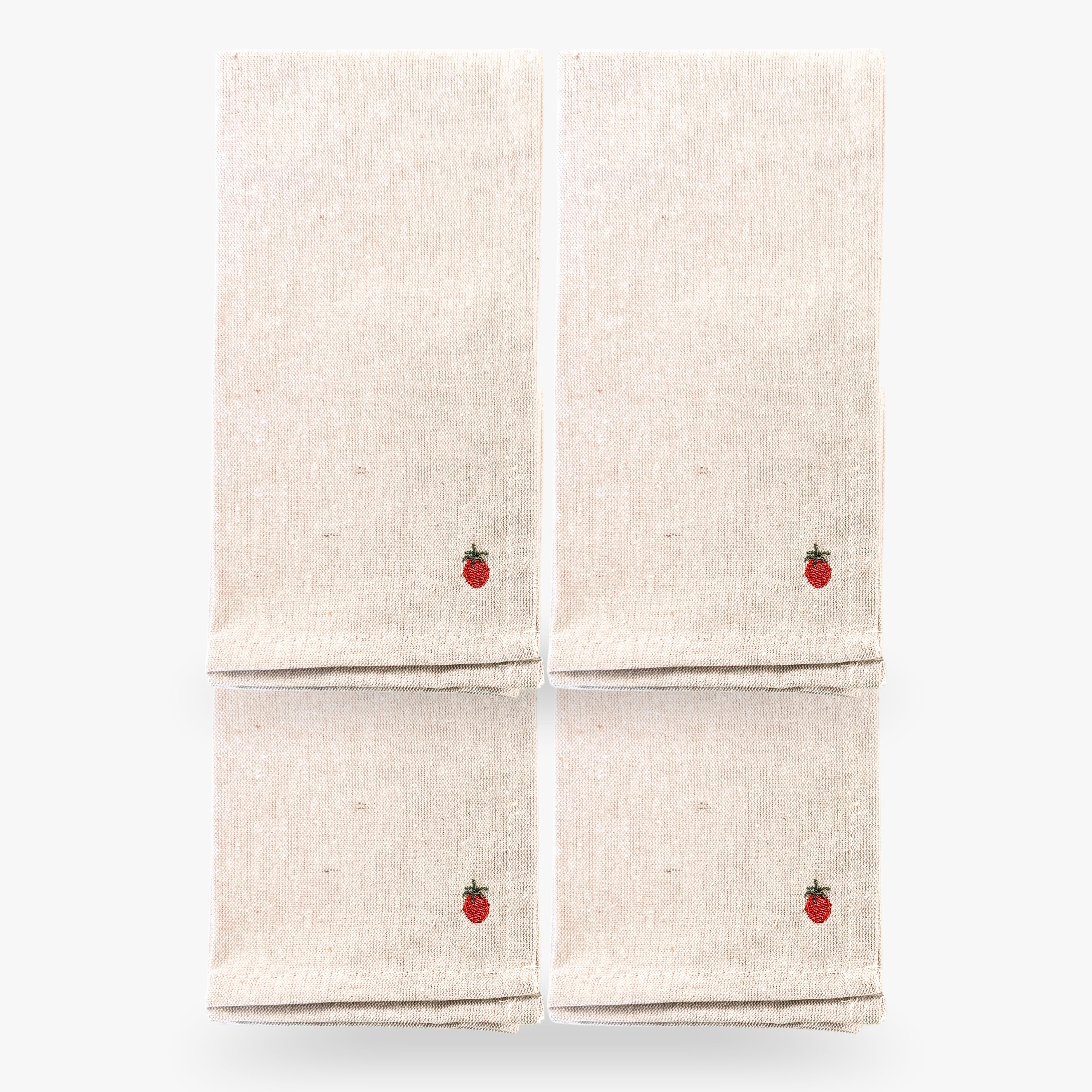 Tomato Embroidered Dinner Napkin Set