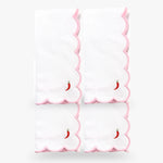 Scalloped Pepper Embroidered Dinner Napkin Set