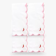 Scalloped Pepper Embroidered Dinner Napkin Set