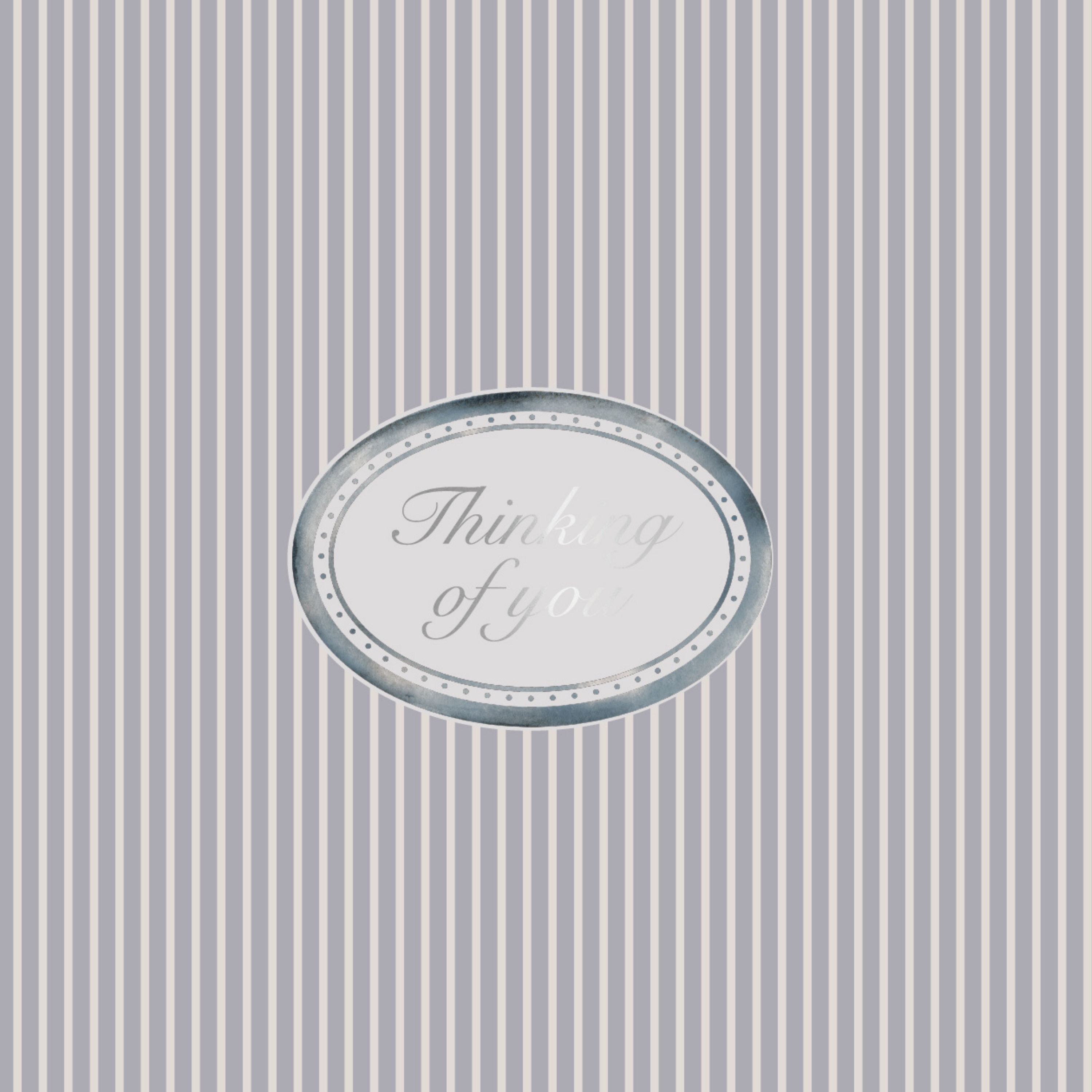 Stone Oval "Thinking of You" Greeting Card