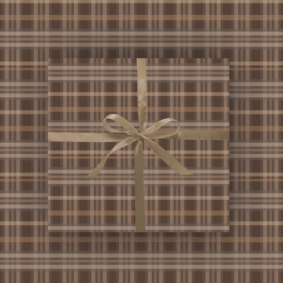 Brown Plaid Wrapping Paper