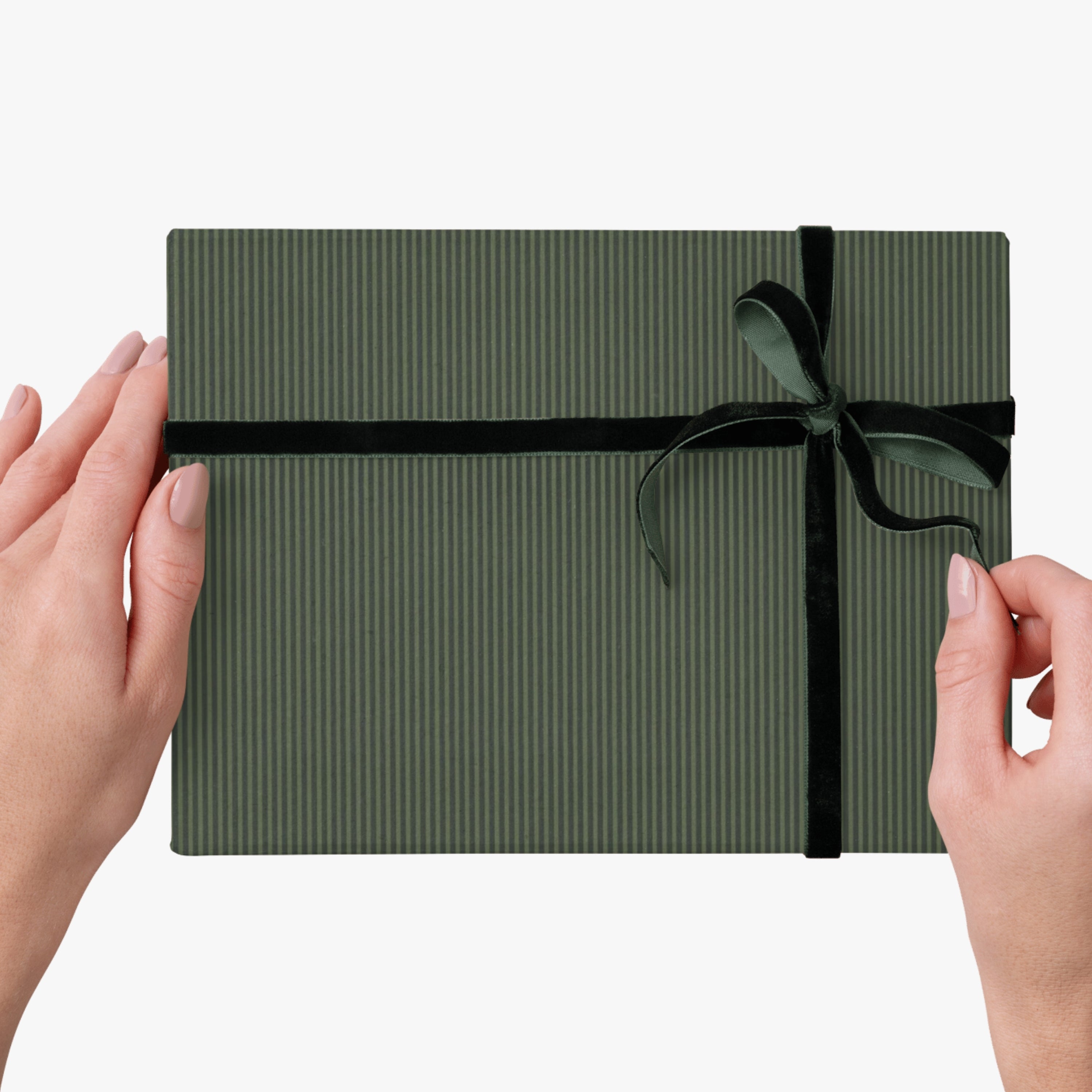 Green Pinstripe Wrapping Paper