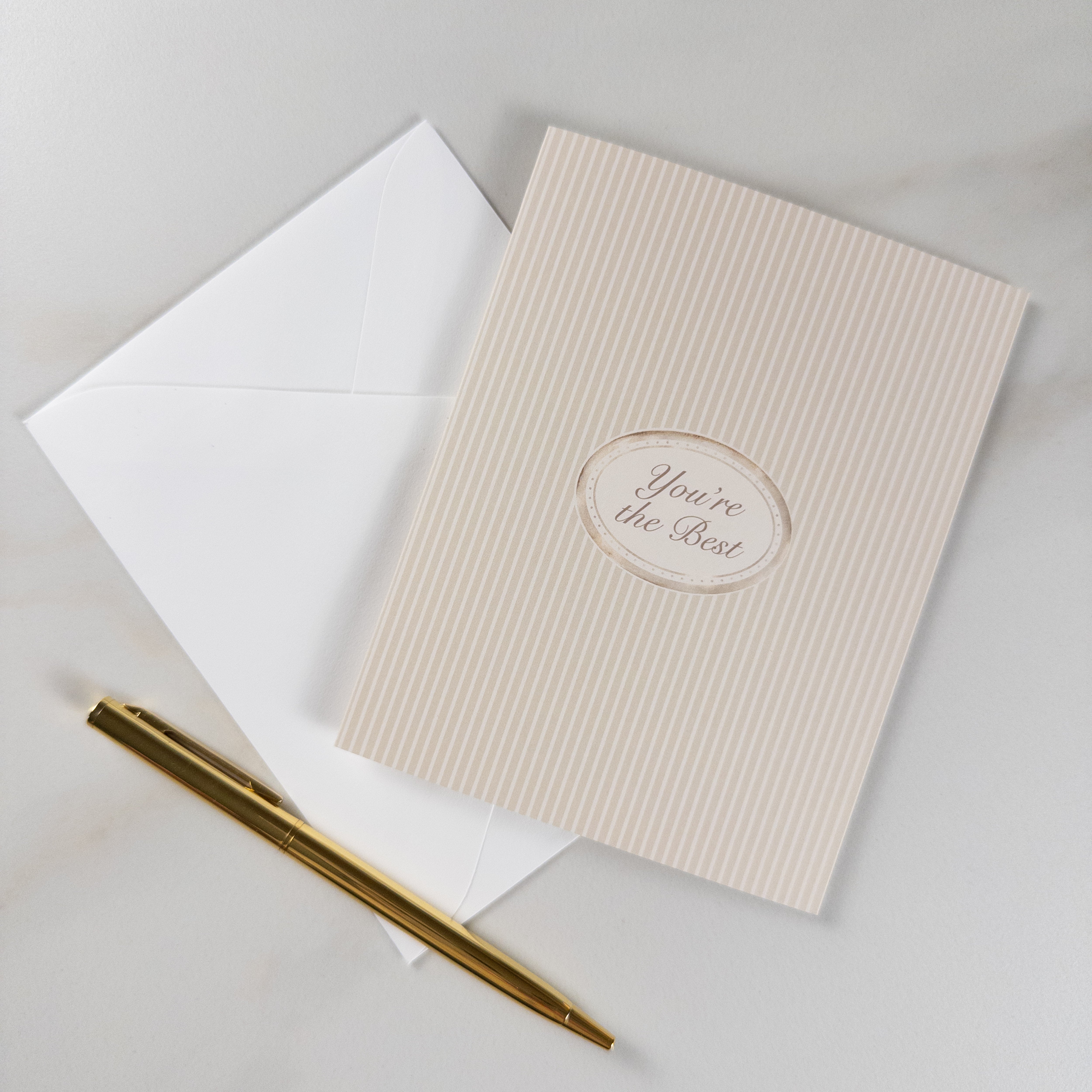 Ivory Oval "You're the Best" Greeting Card