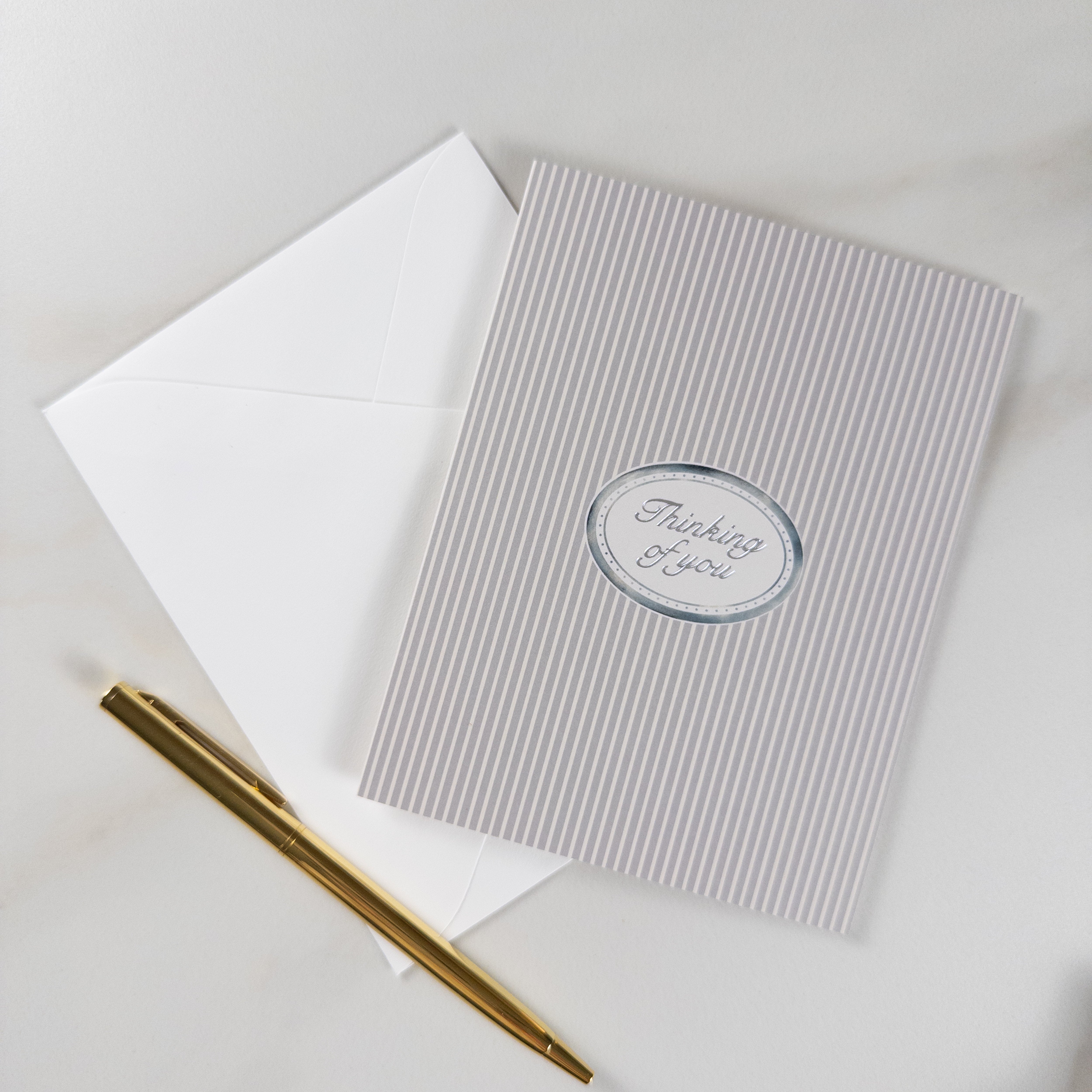 Stone Oval "Thinking of You" Greeting Card
