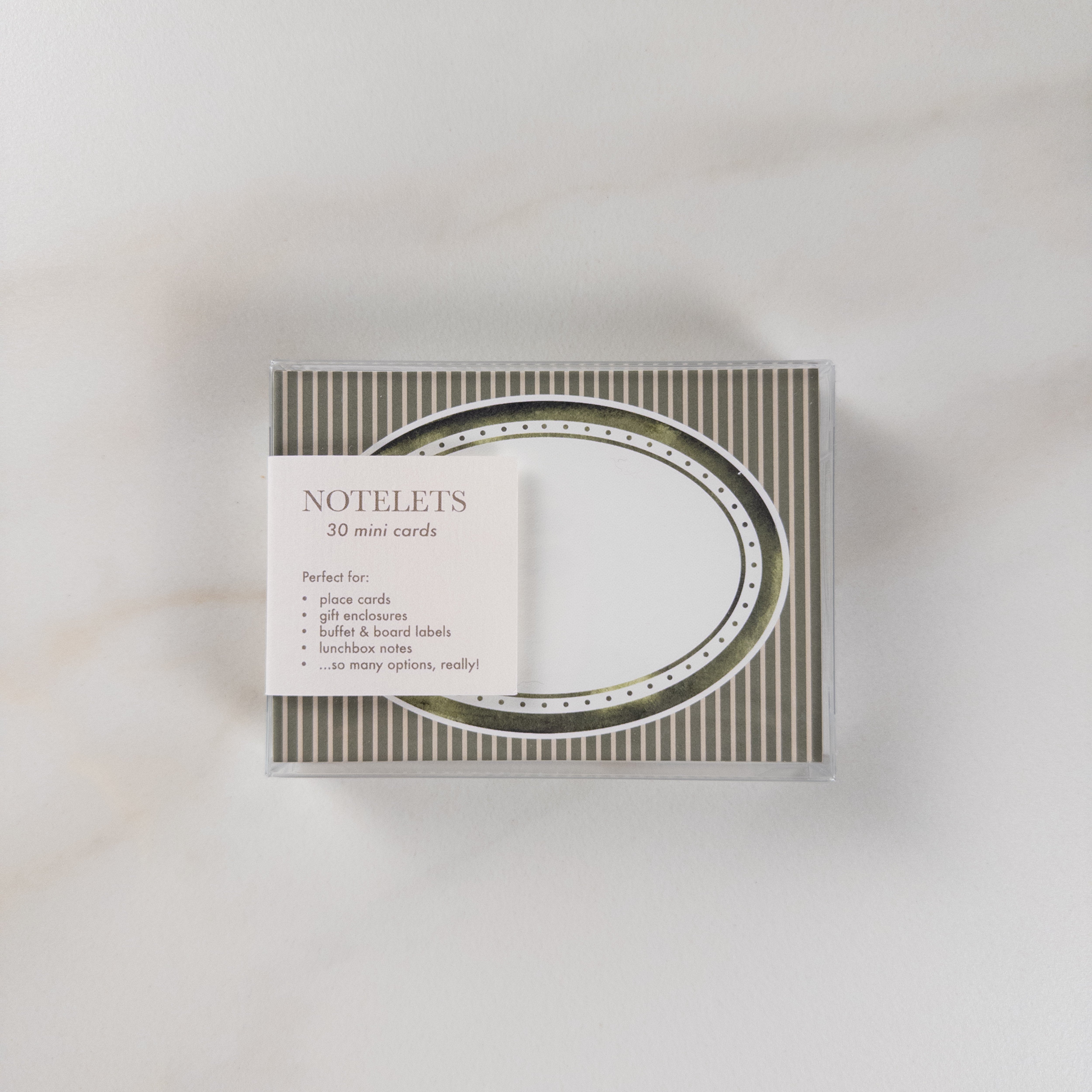 Green Oval Notelets