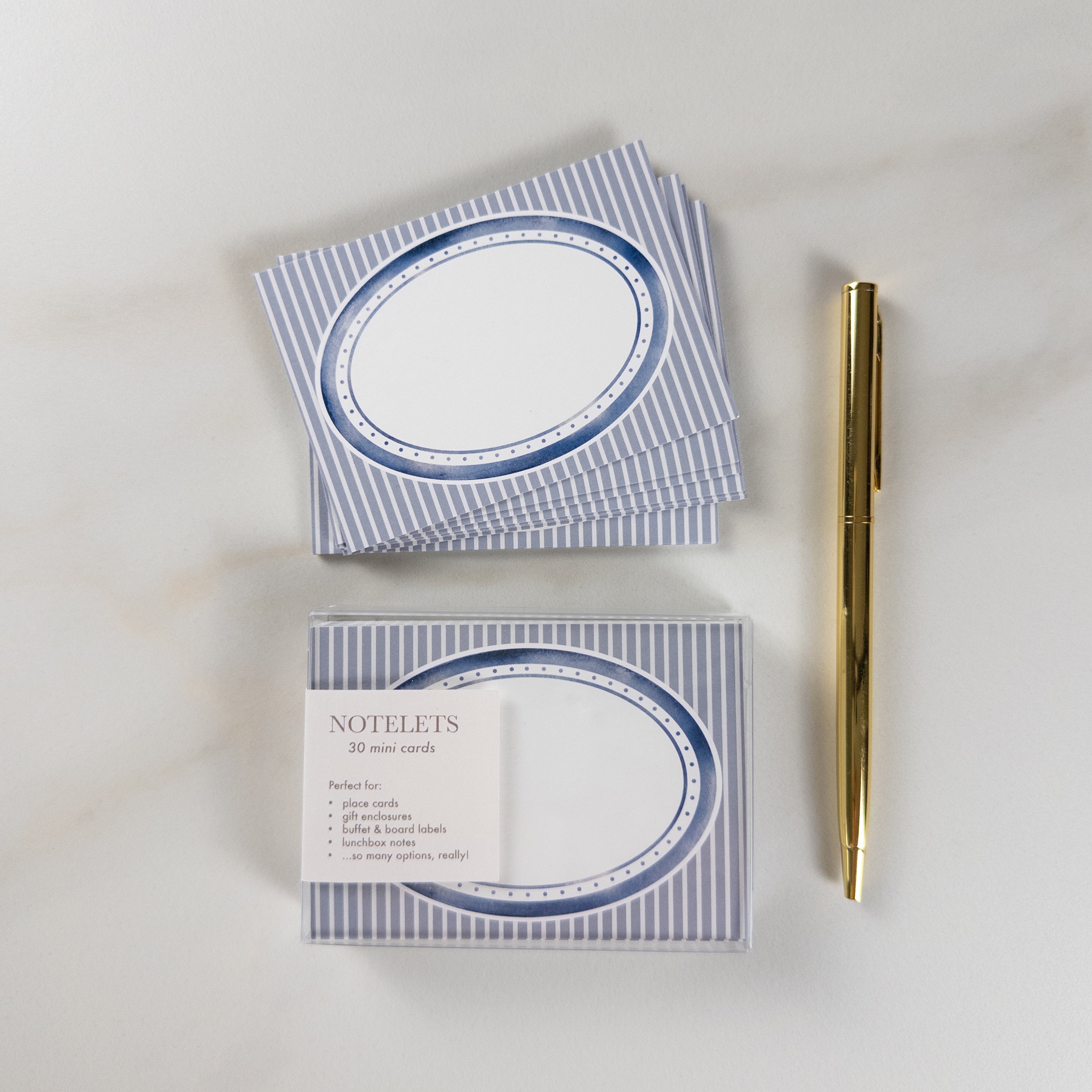 Blue Oval Notelets