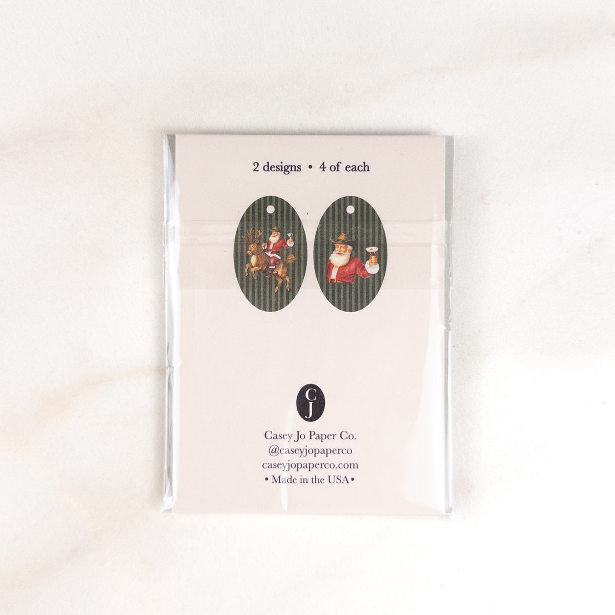 Santa Martini Gift Tags