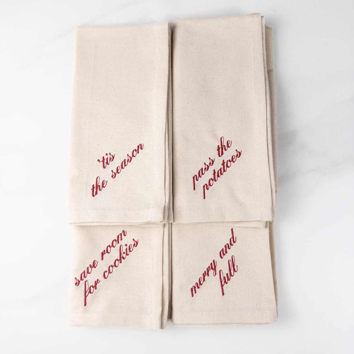 Christmas Table Talk Dinner Napkin Set