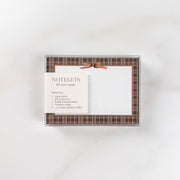 Brown Plaid Notelets