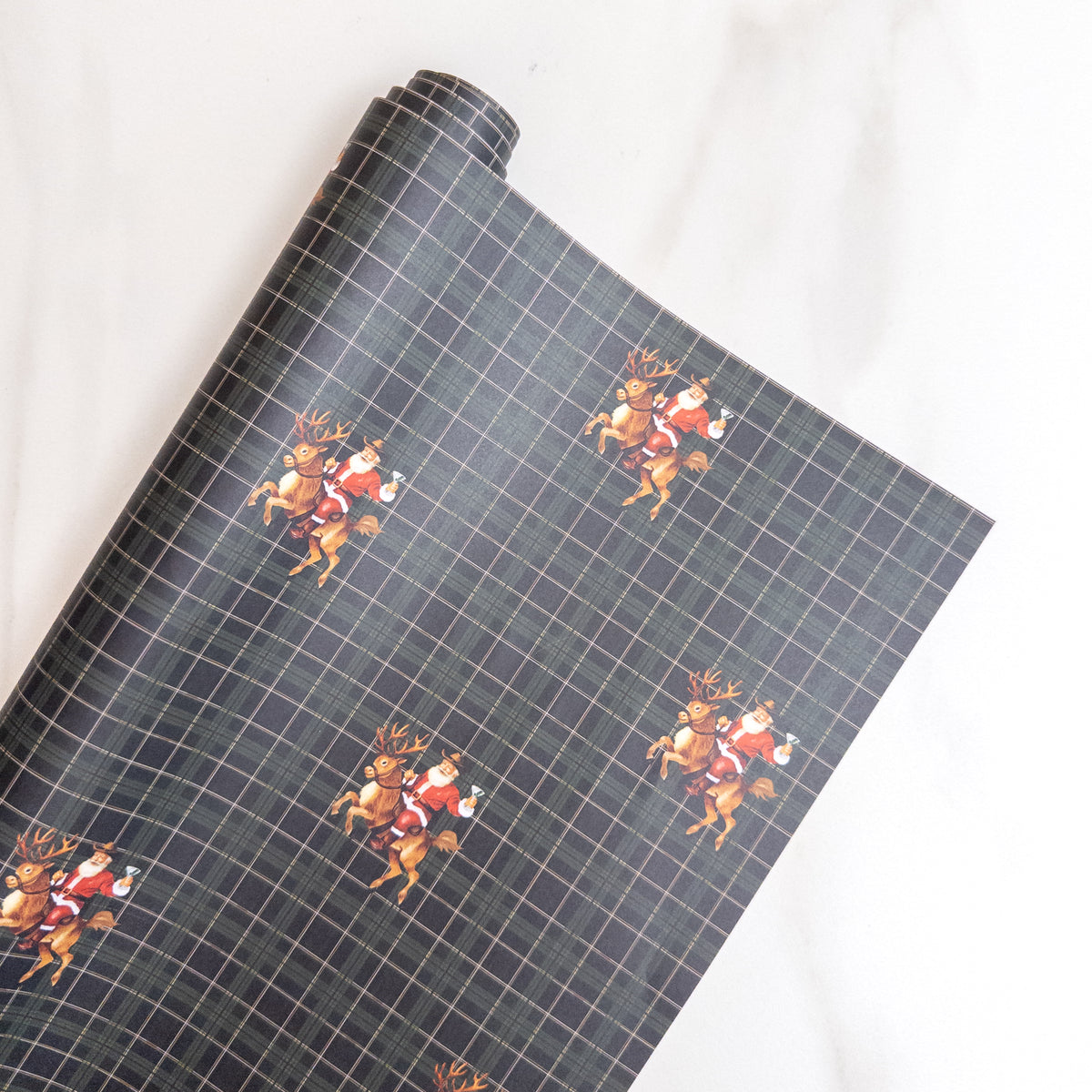 Santa Martini Wrapping Paper