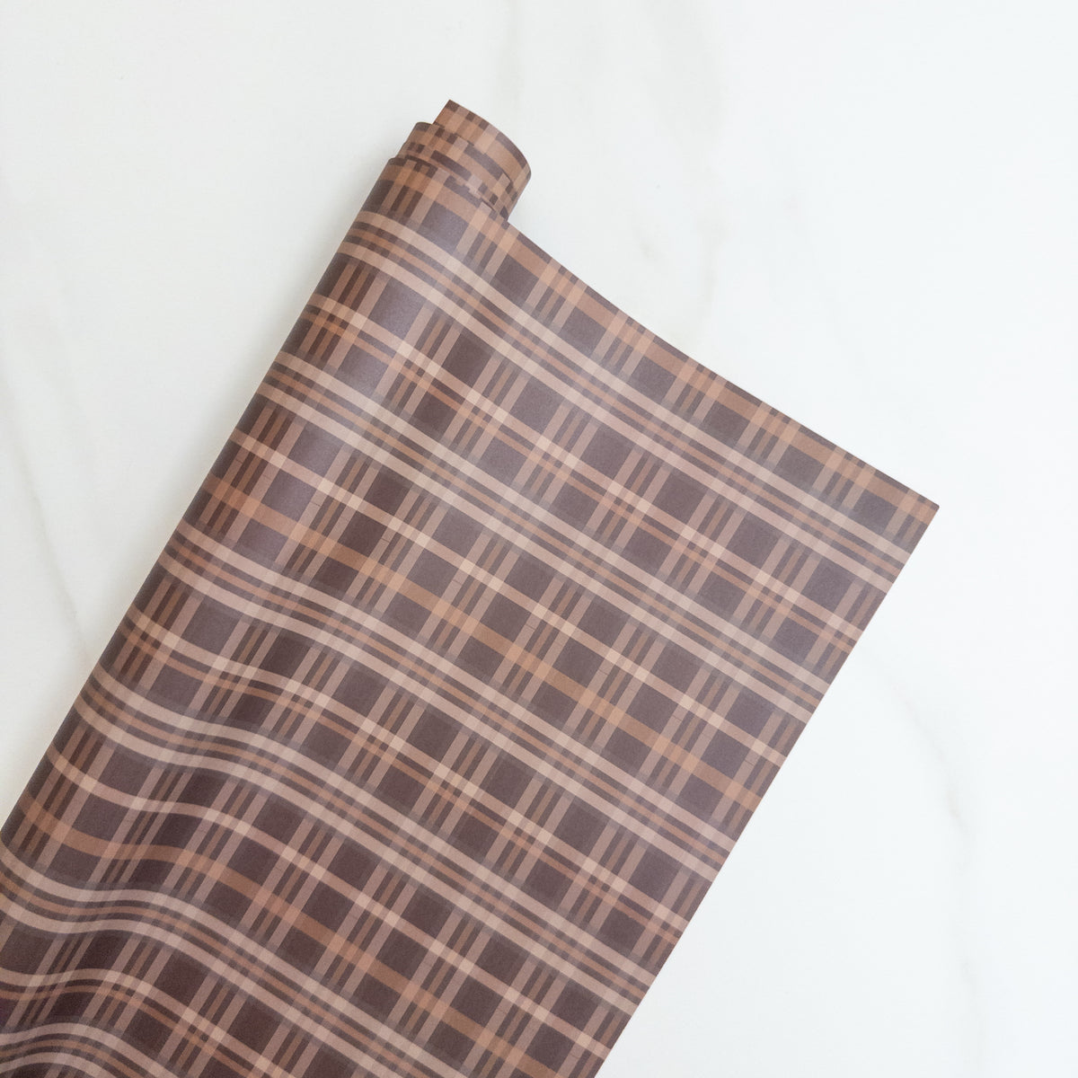 Brown Plaid Wrapping Paper