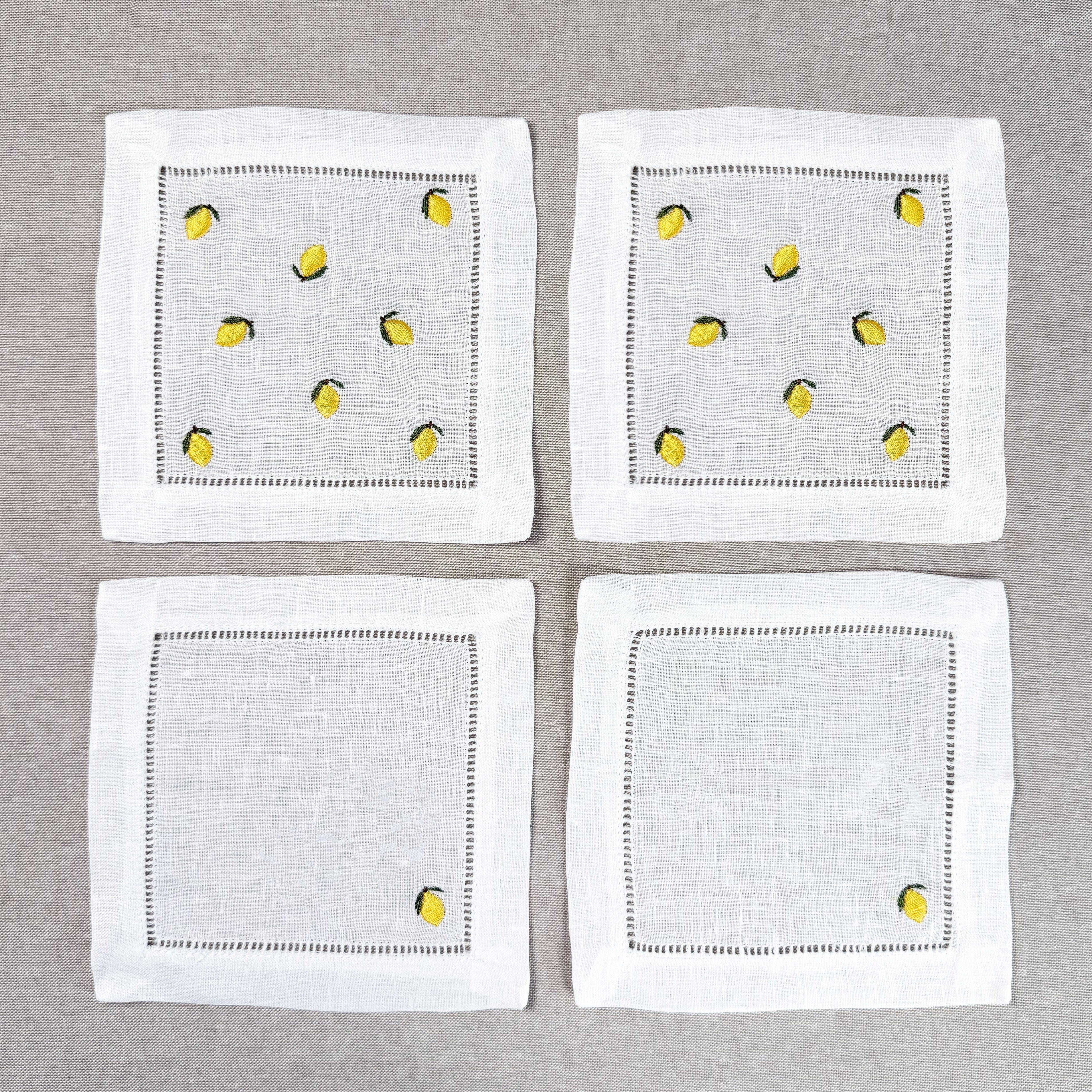Lemon Cocktail Napkin Set