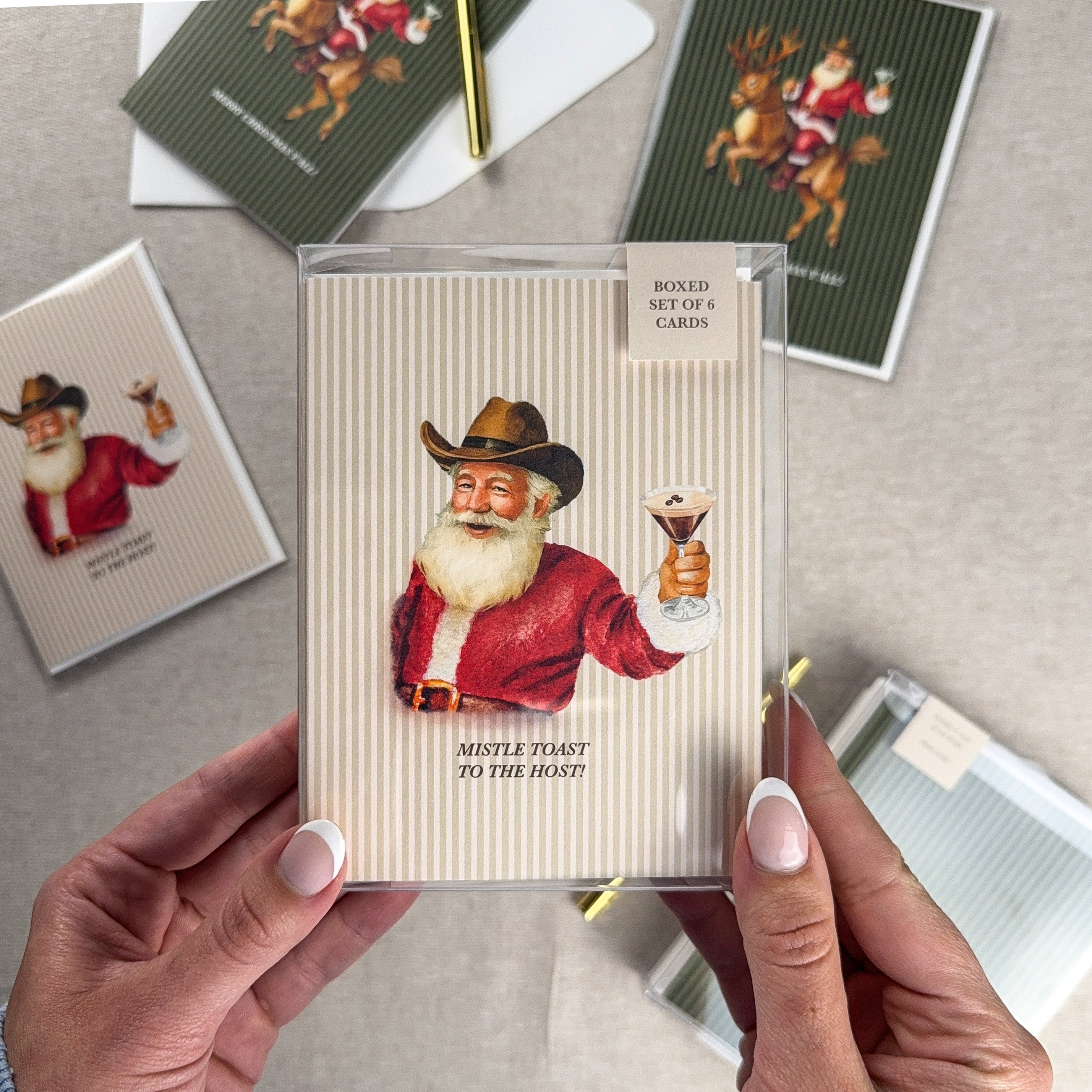 "Mistle Toast to the Host" Greeting Card