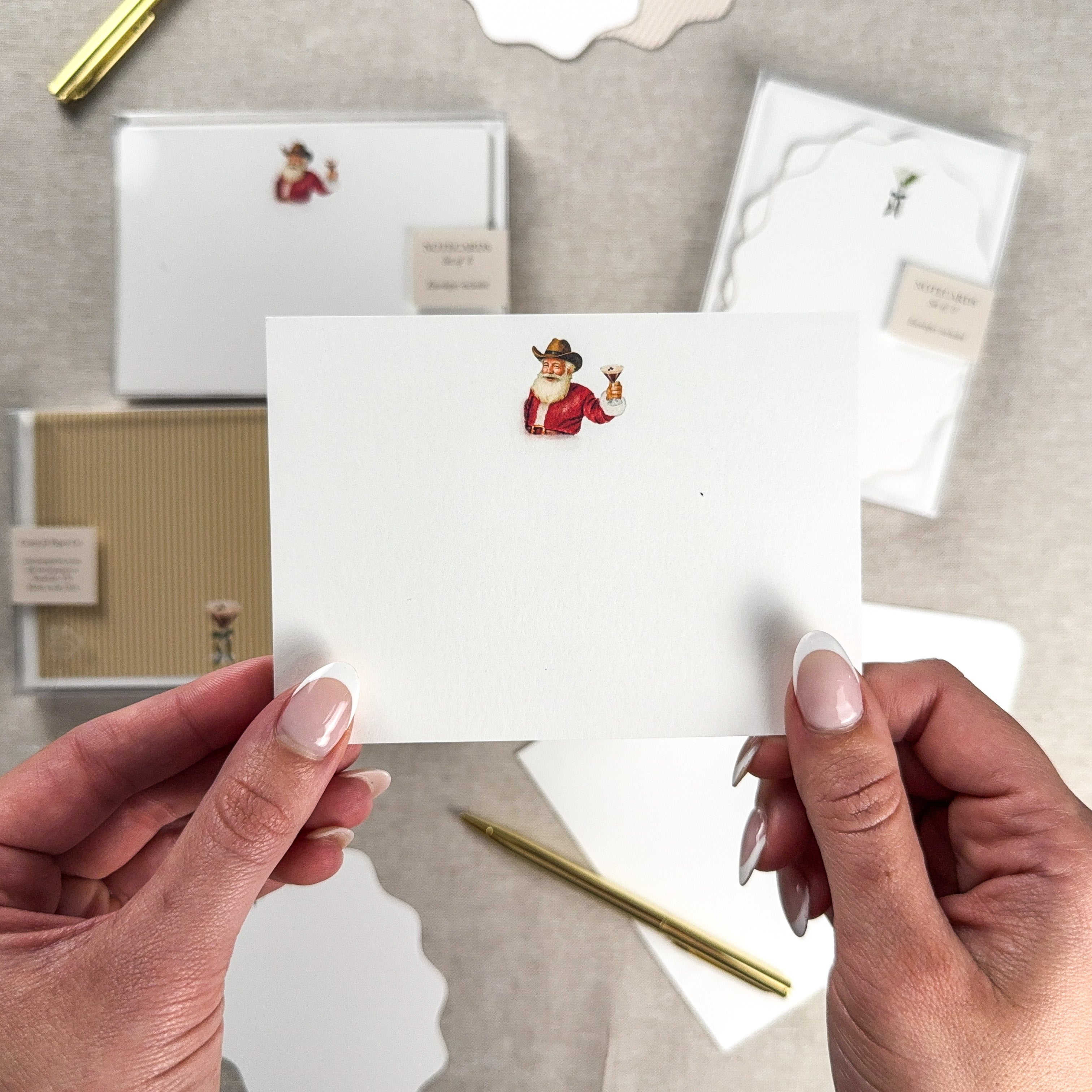 Cowboy Santa Holiday Note Card Set