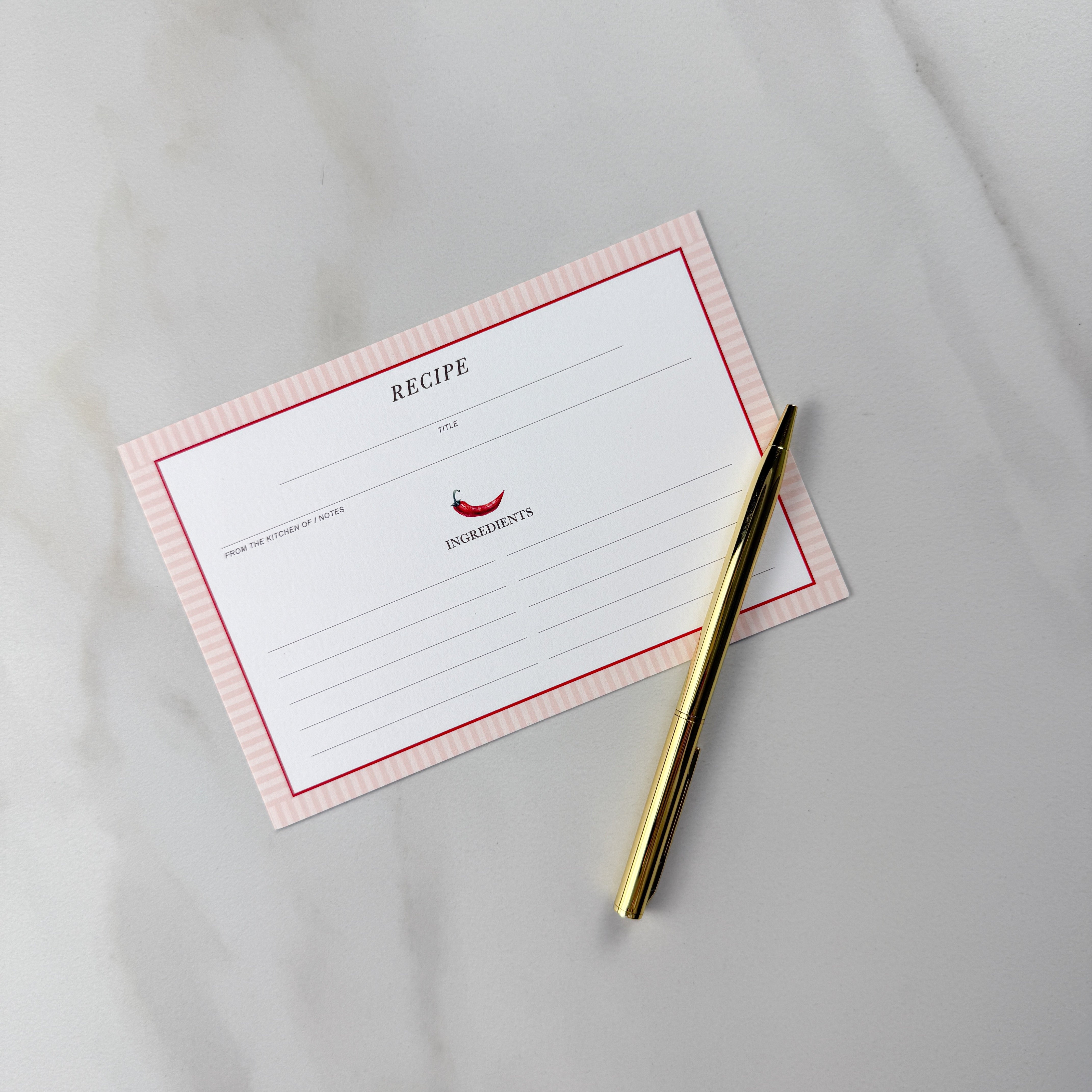 Chili Pepper Recipe Cards