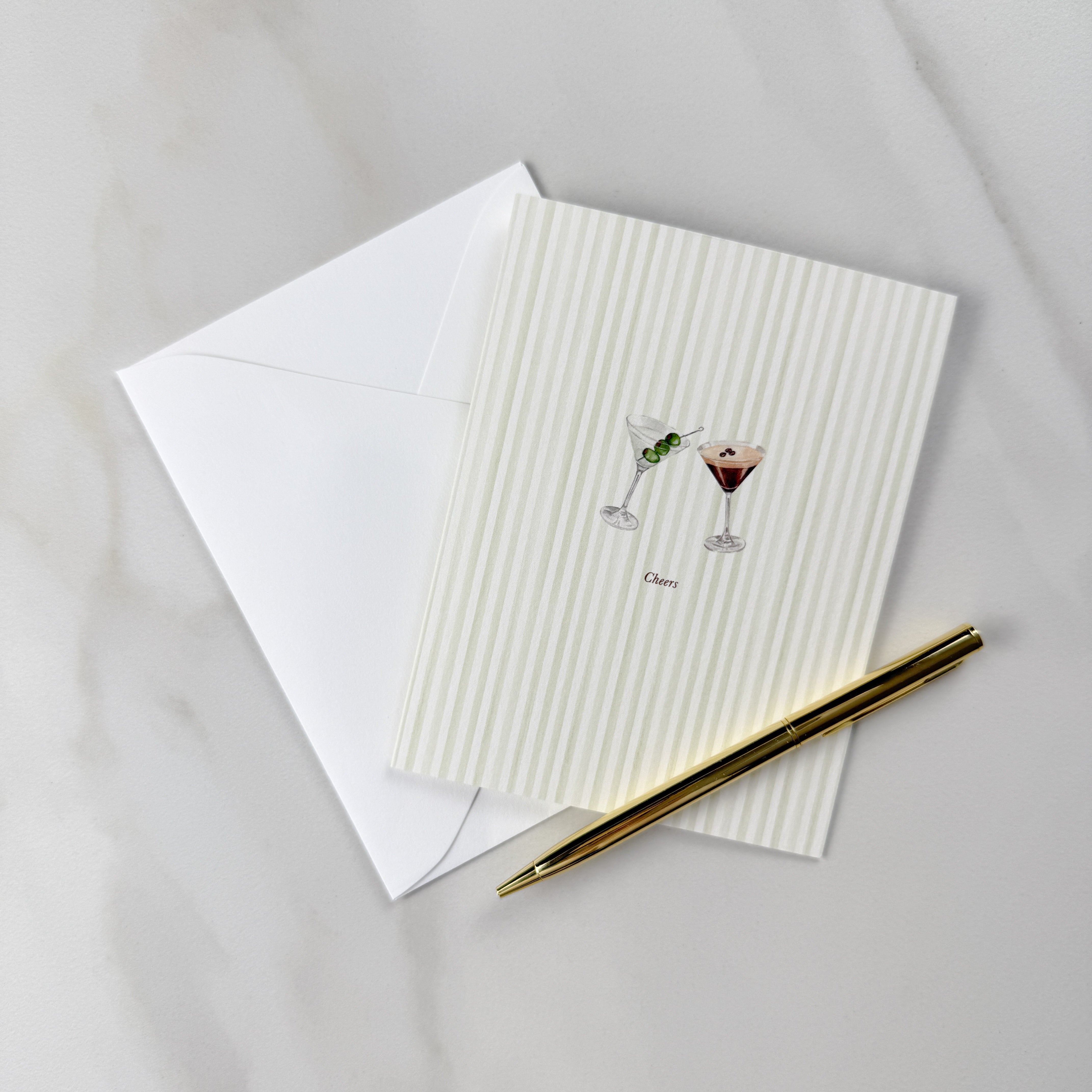 "Cheers" Martini Greeting Card