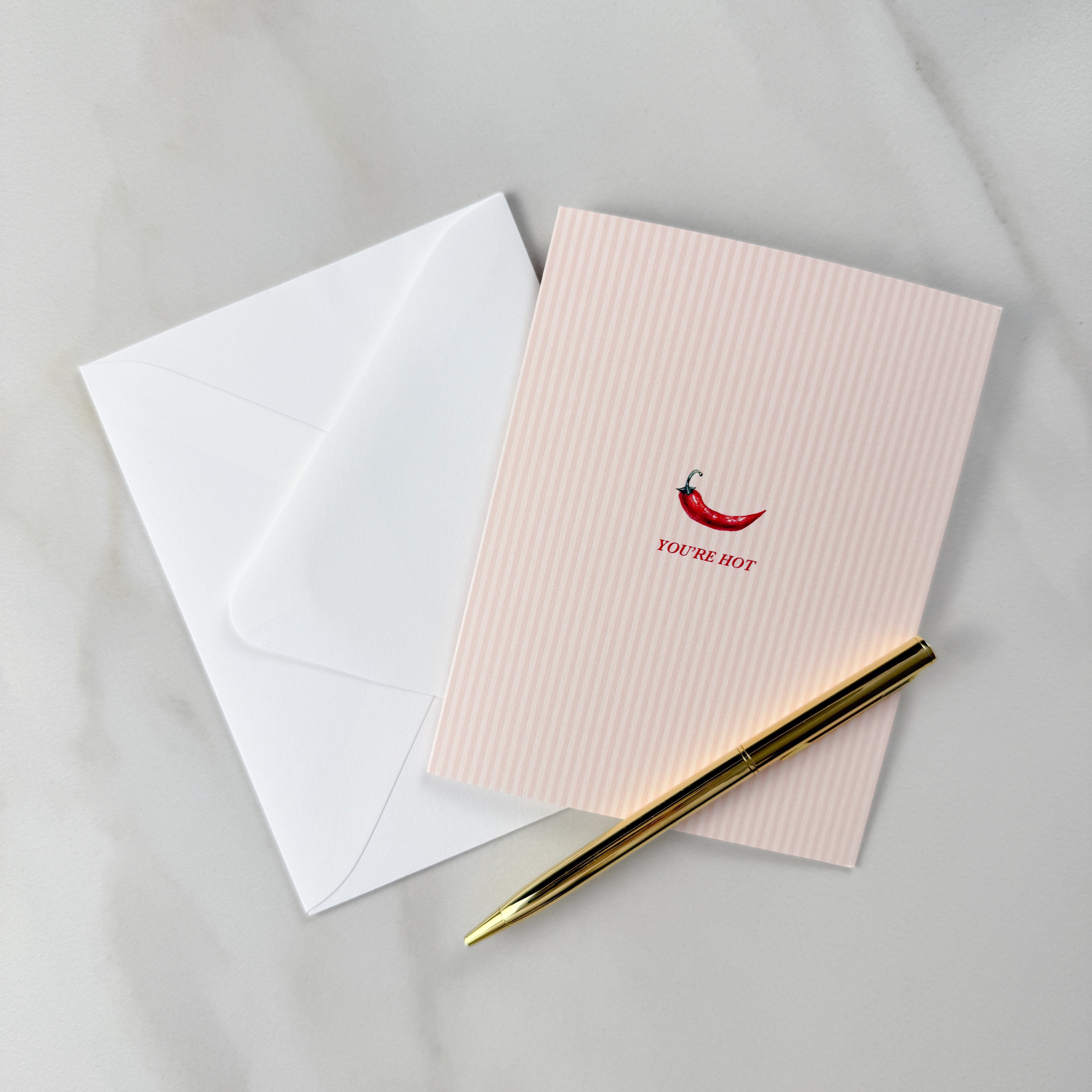 "You're Hot" Pepper Greeting Card