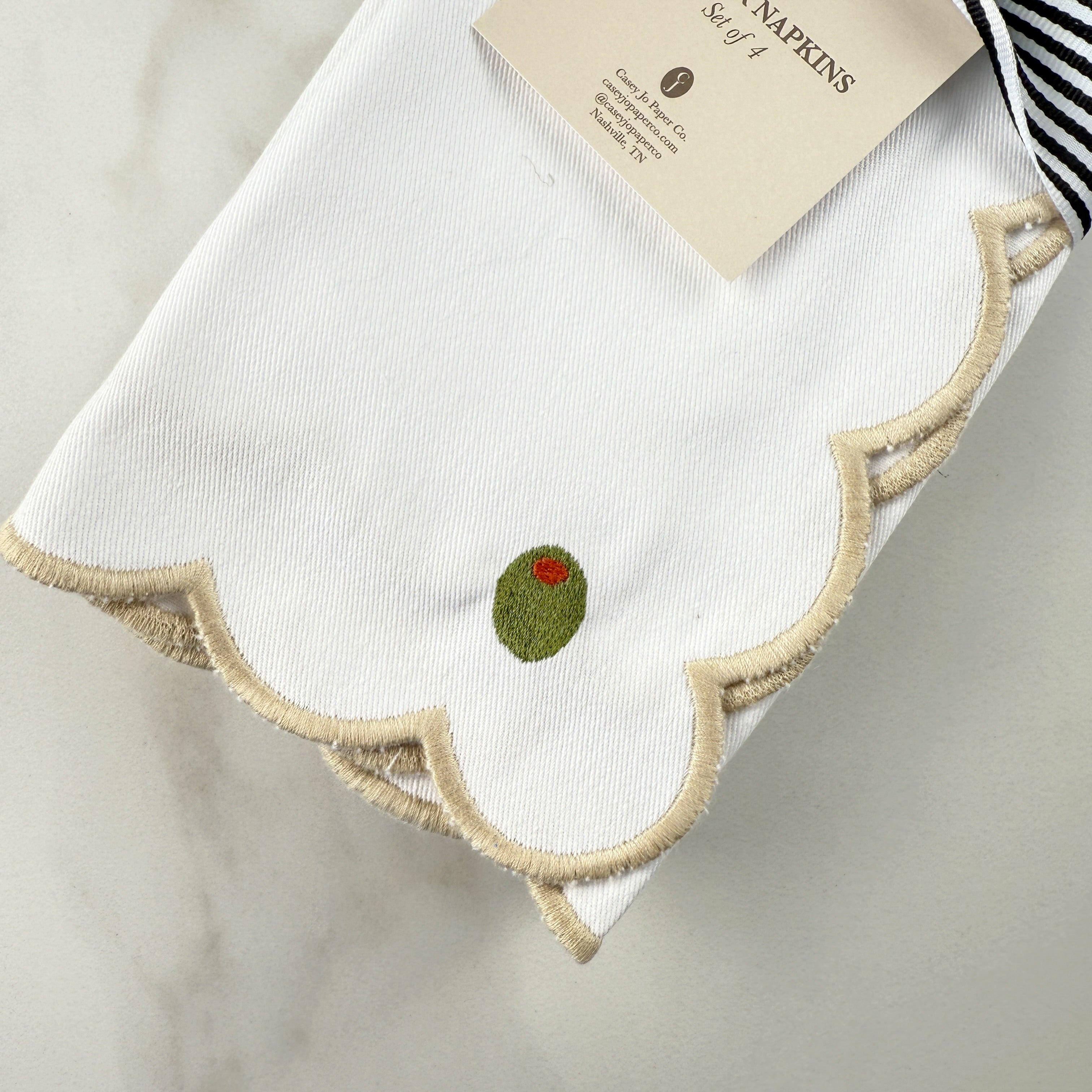Casey Jo Paper Co. Embroidered Dinner Napkin - Thumbnail 5