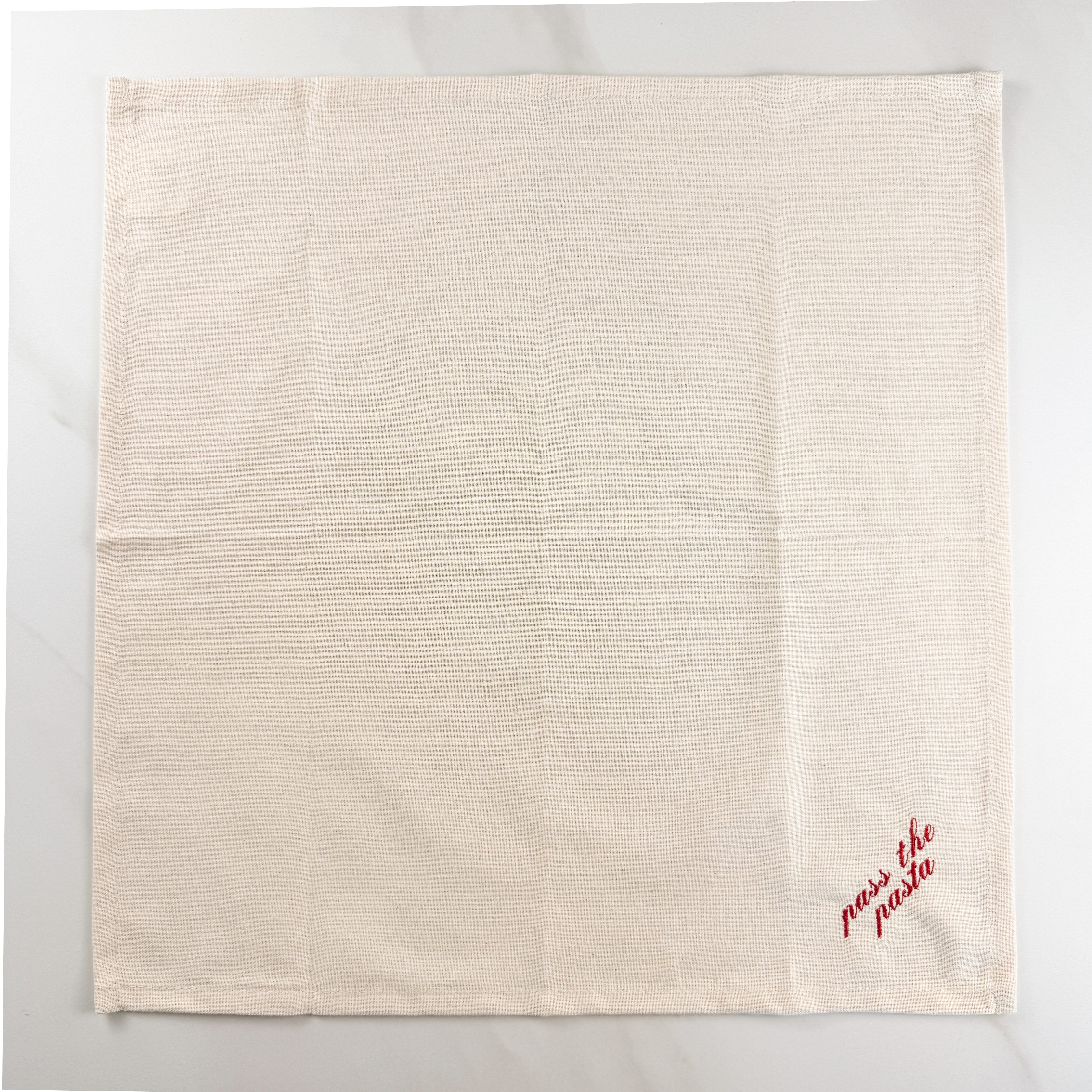 Italian Saying Embroidered Dinner Napkins