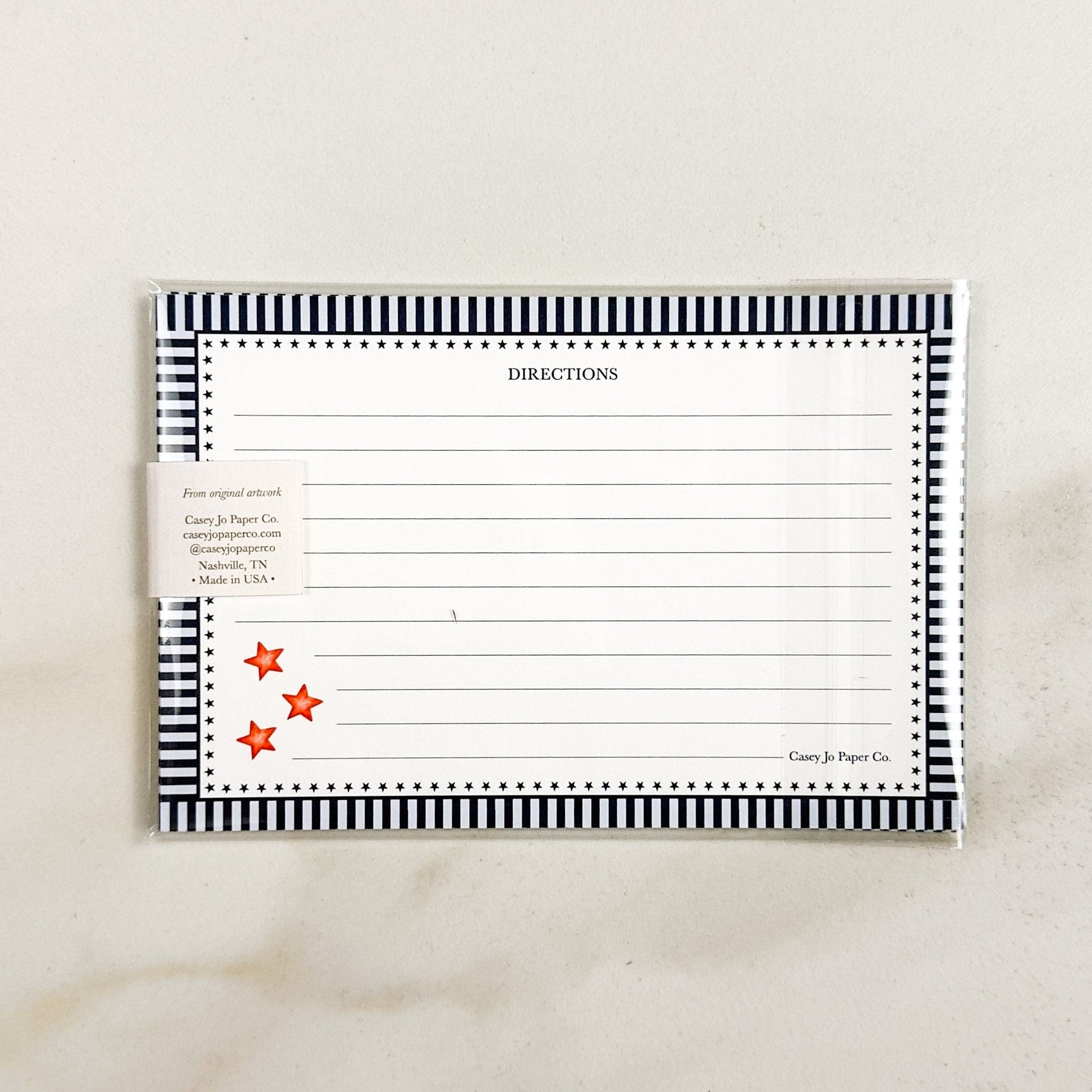 American Flag Recipe Cards