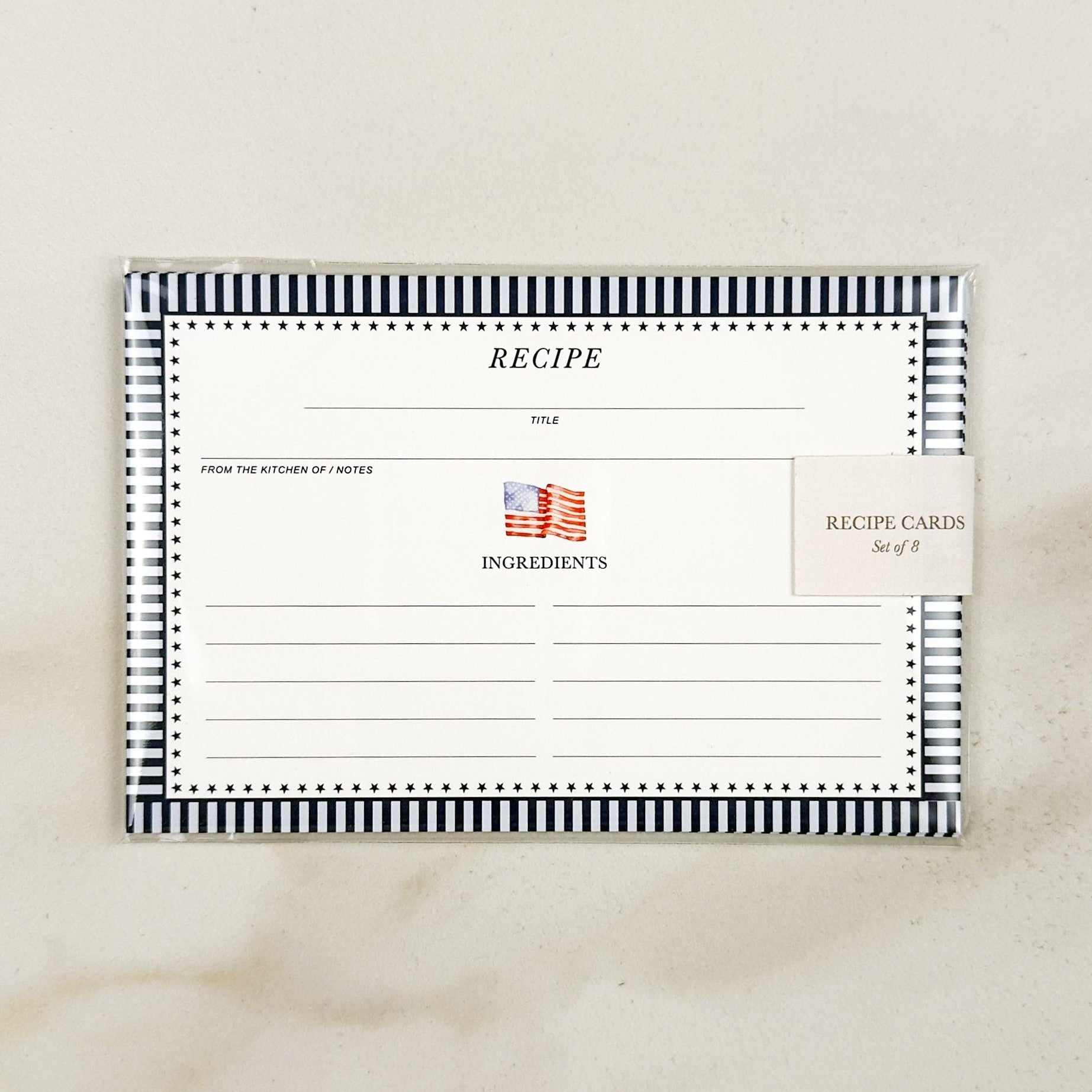 American Flag Recipe Cards