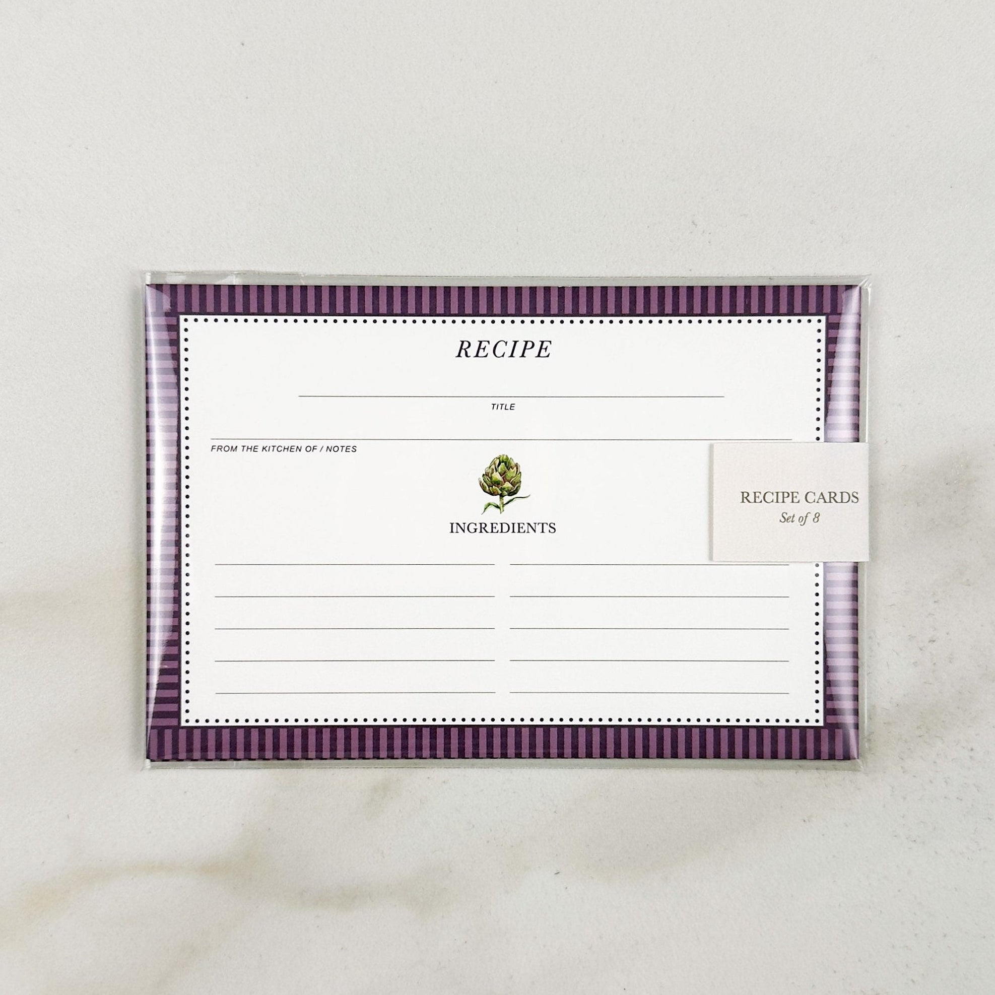 Artichoke Vegetable Recipe Cards