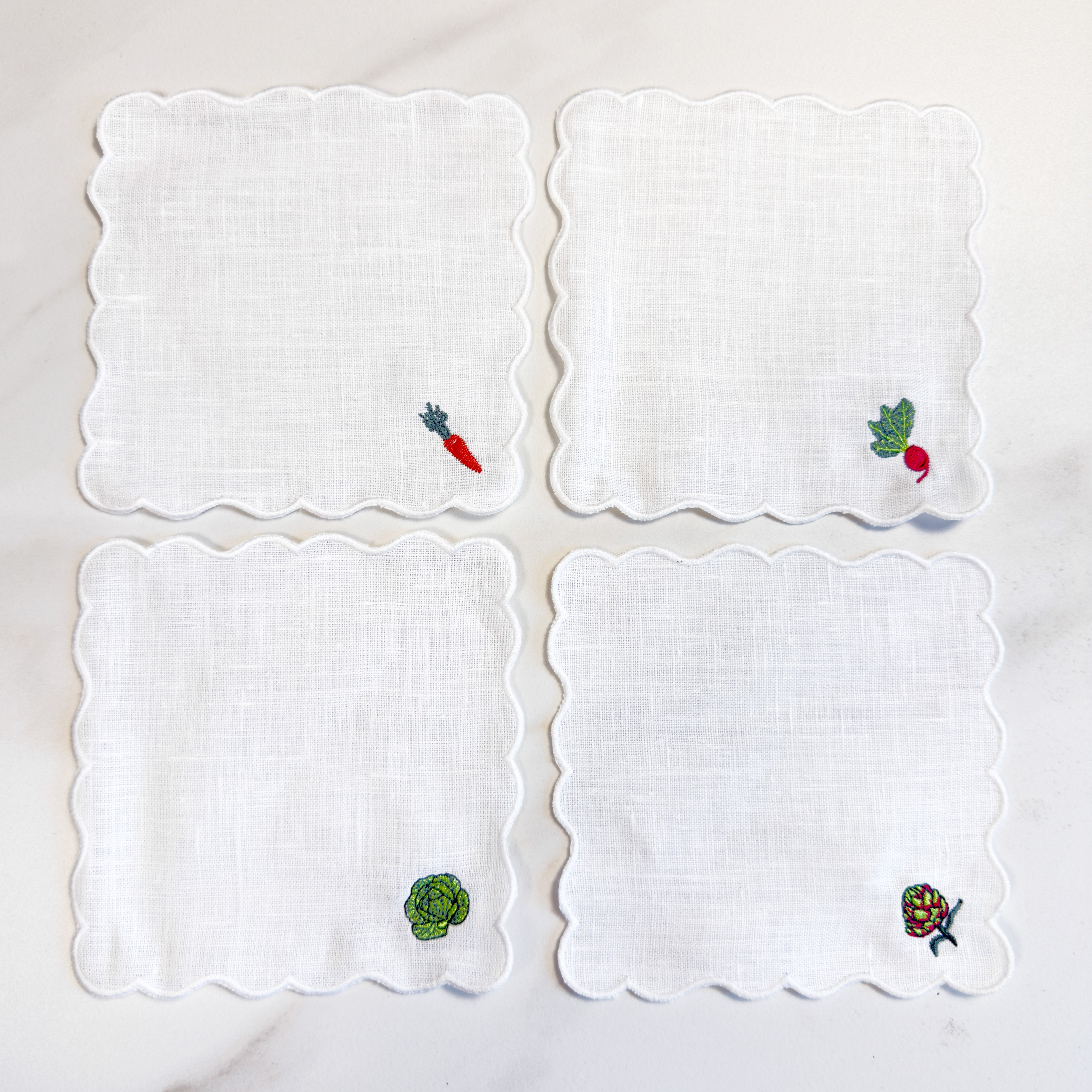 Mixed Vegetable Cocktail Napkin Set