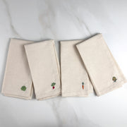 Mixed Vegetables Embroidered Dinner Napkins