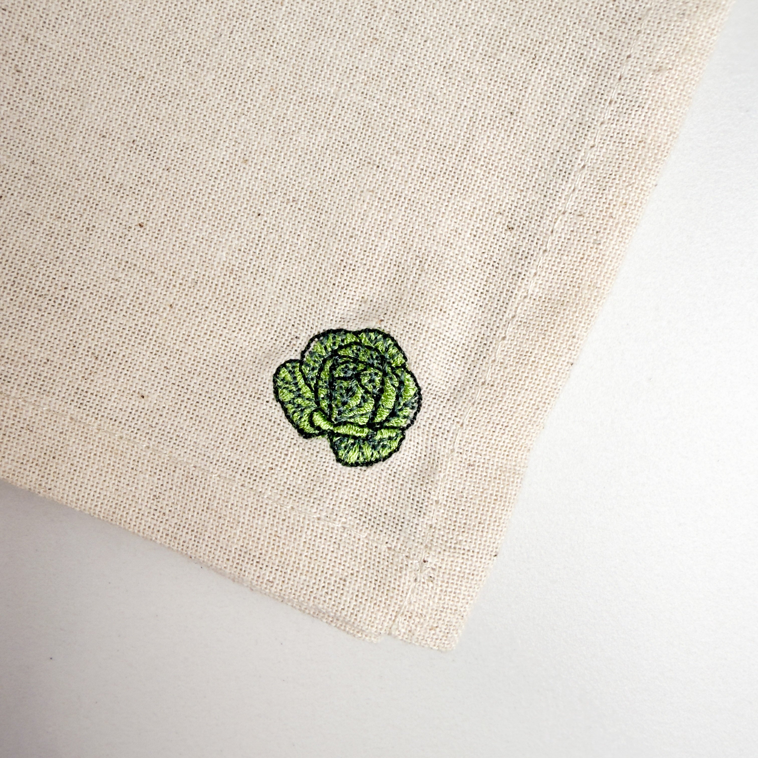 Mixed Vegetables Embroidered Dinner Napkins