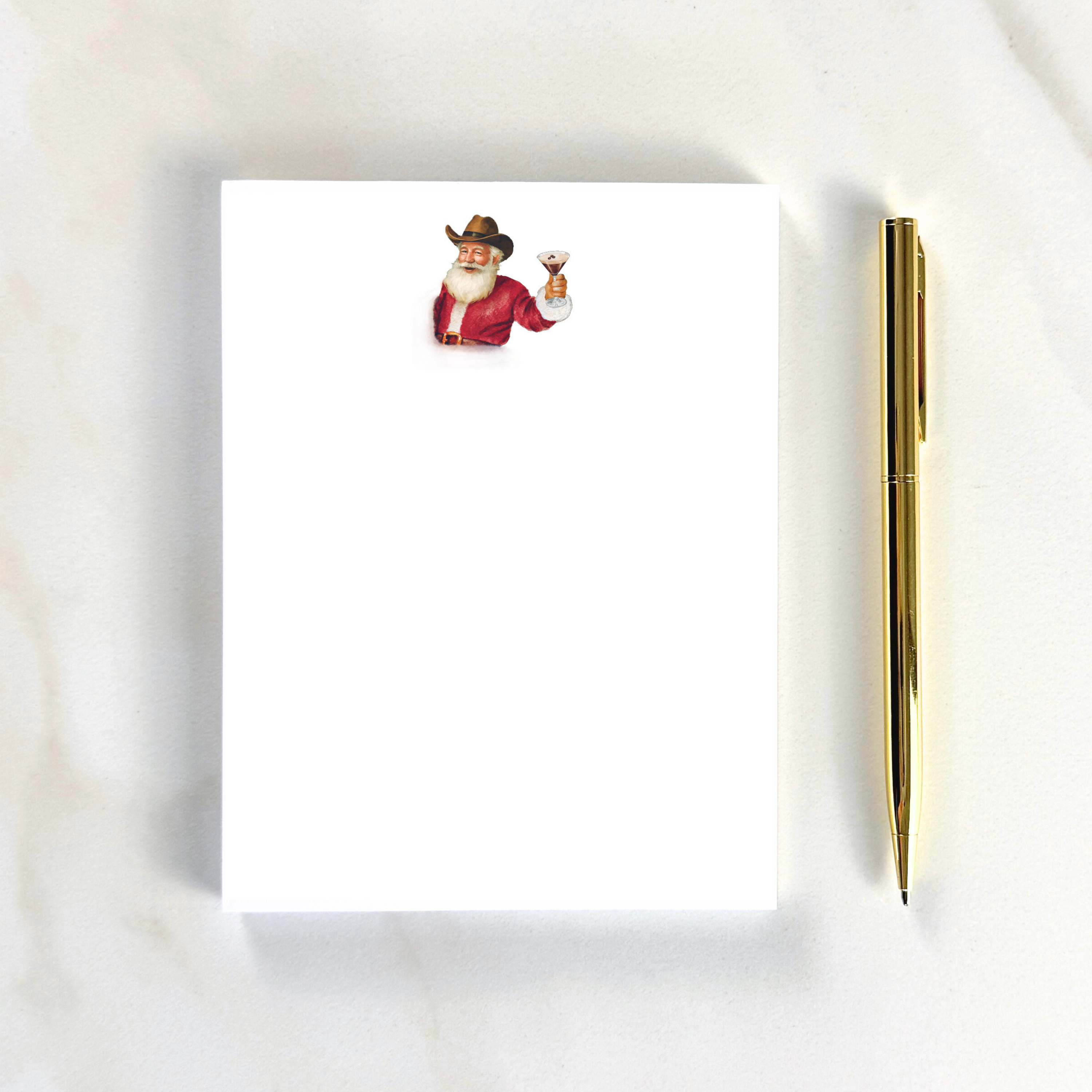 Santa with Espresso Martini Icon Notepad