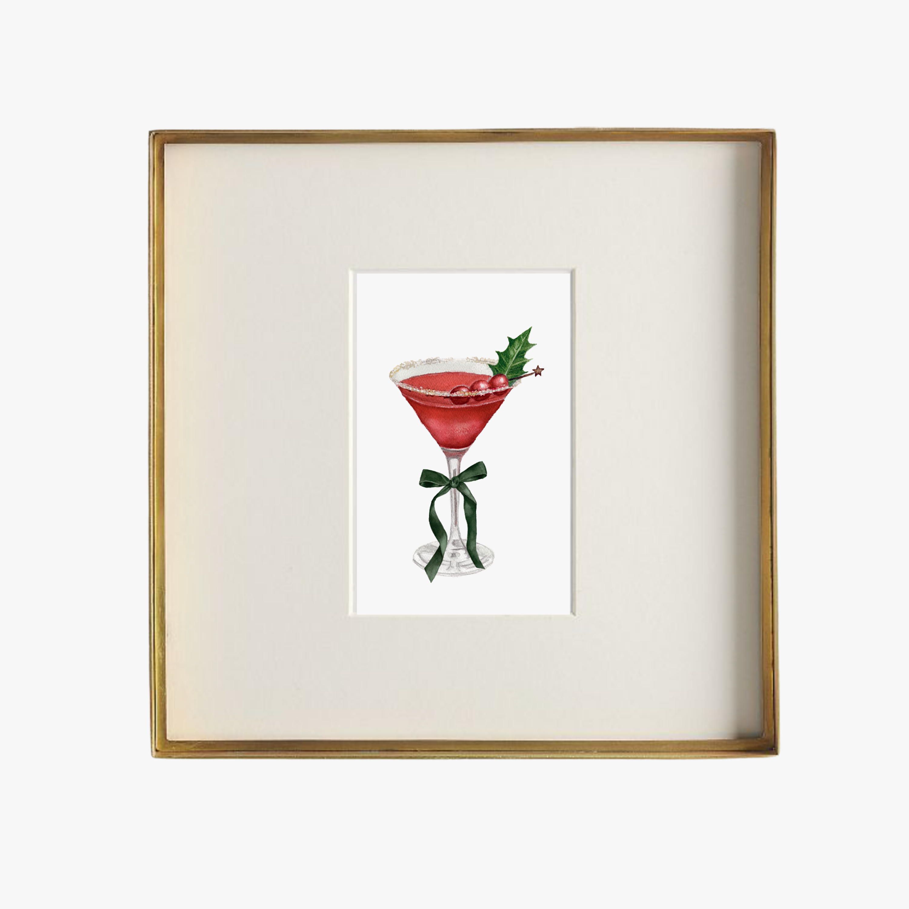 Cranberry Festive Cocktail Art Print