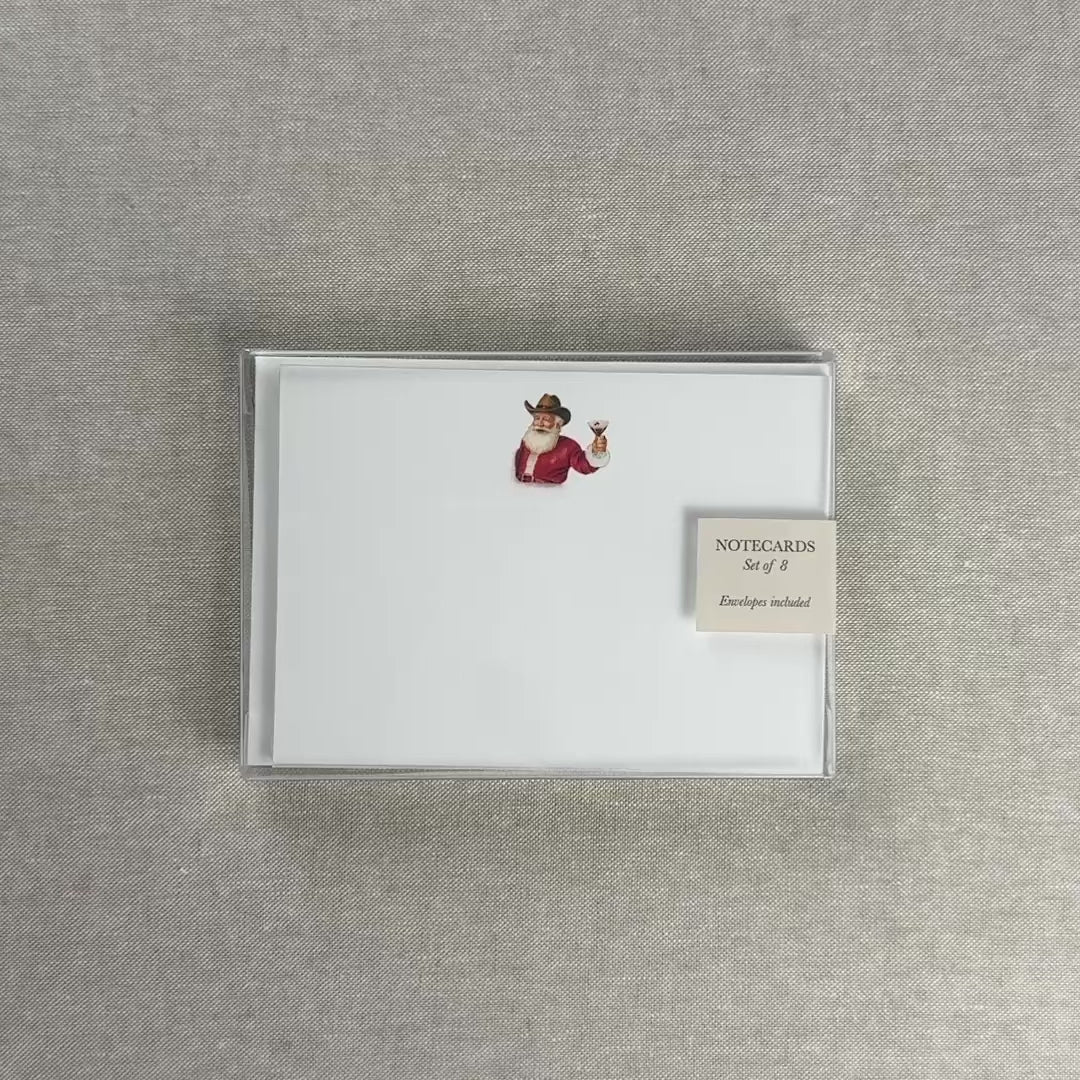 Load video: Cowboy Santa Holiday Note Card Set