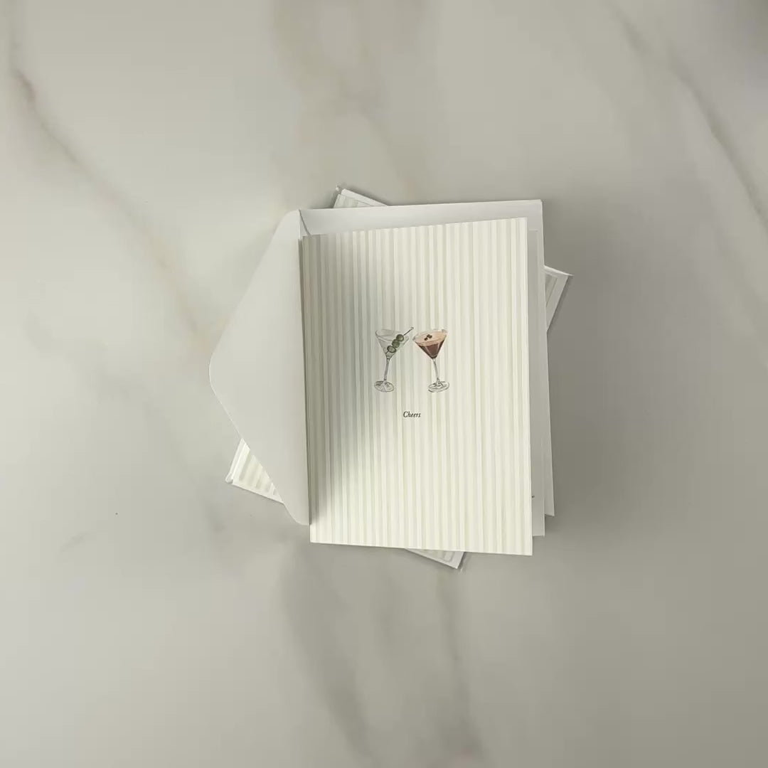 Load video: "Cheers" Martini Greeting Card
