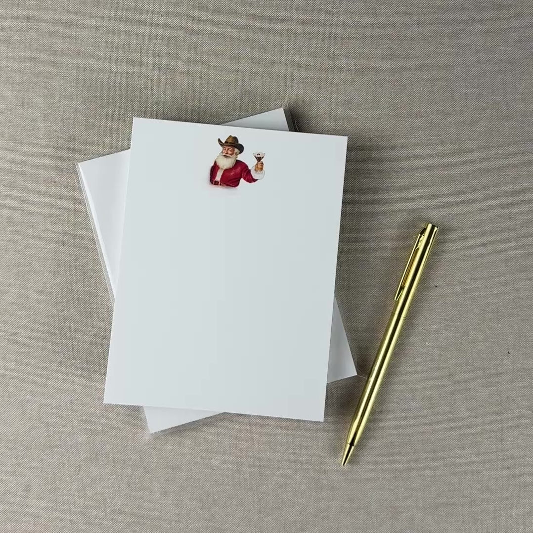 Load video: Santa with Espresso Martini Icon Notepad