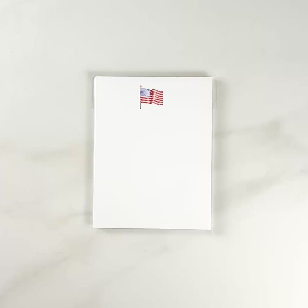 Load video: American Flag Icon Notepad